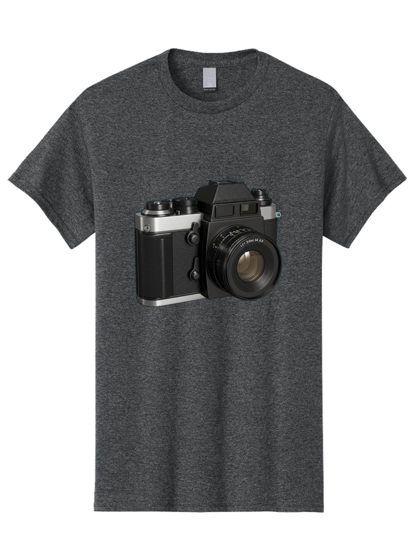 Mc-Lens-50Mm-F2 Men'S Graphic Tee, 100% Cotton, Comfortable Casual Summer Wear, Machine Washable, Vintage Camera, Photography Equipment, Film Camera, Classic Design, Black And Silver, Camera Lens, Photography Gear, Lc Ersin 28 Fx Lens Bae491 10