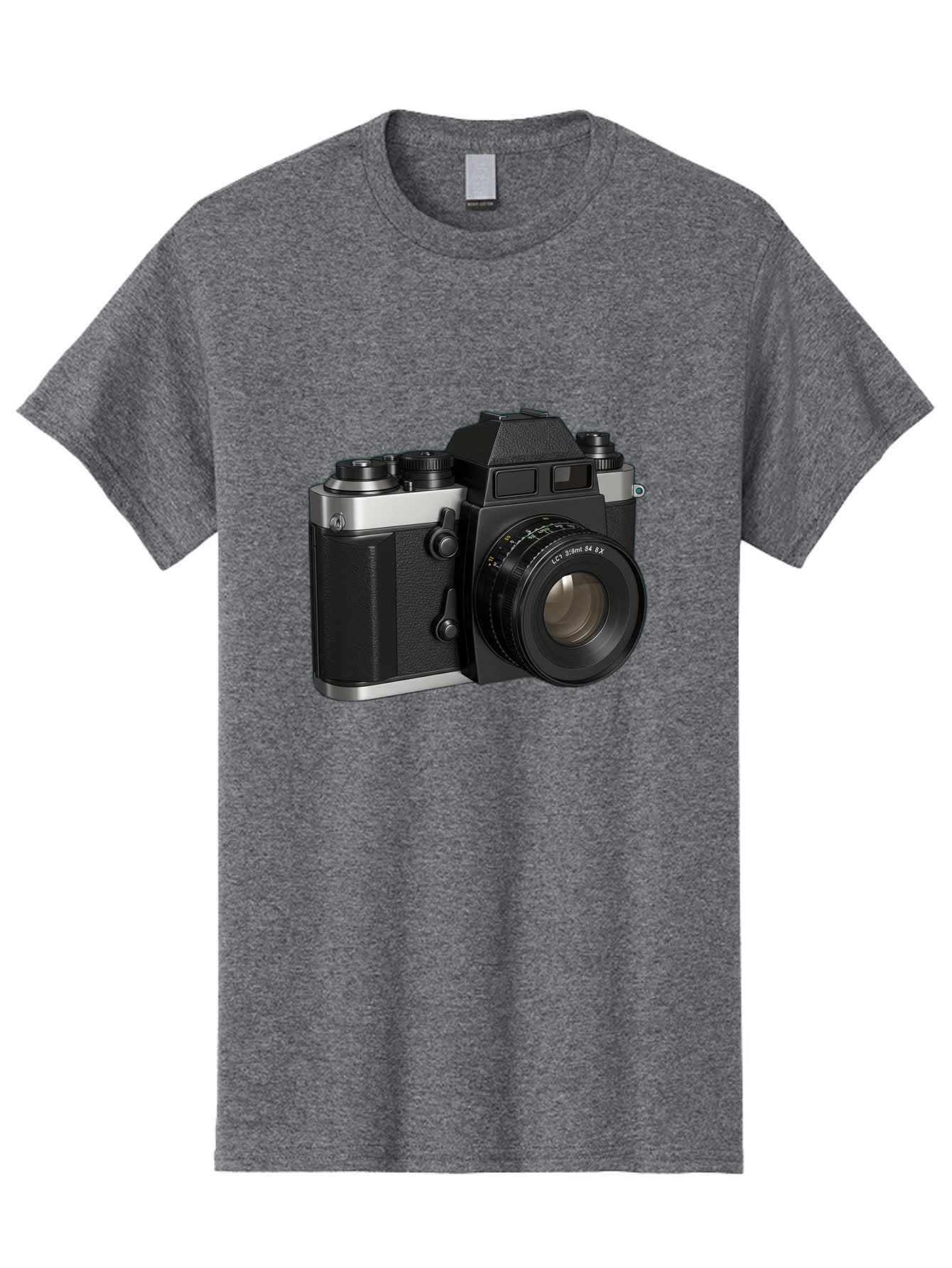 Mc-Lens-50Mm-F2 Men'S Graphic Tee, 100% Cotton, Comfortable Casual Summer Wear, Machine Washable, Vintage Camera, Photography Equipment, Film Camera, Classic Design, Black And Silver, Camera Lens, Photography Gear, Lc Ersin 28 Fx Lens Bae491 8