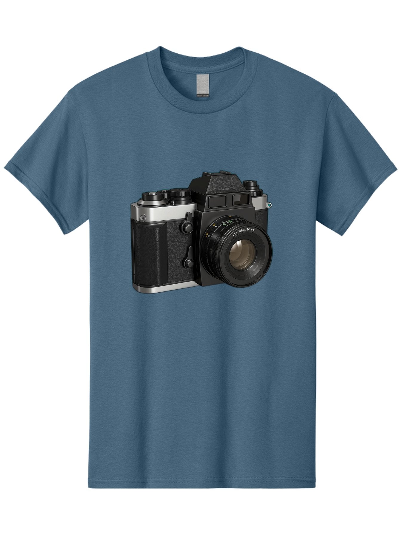 Mc-Lens-50Mm-F2 Men'S Graphic Tee, 100% Cotton, Comfortable Casual Summer Wear, Machine Washable, Vintage Camera, Photography Equipment, Film Camera, Classic Design, Black And Silver, Camera Lens, Photography Gear, Lc Ersin 28 Fx Lens Bae491 4