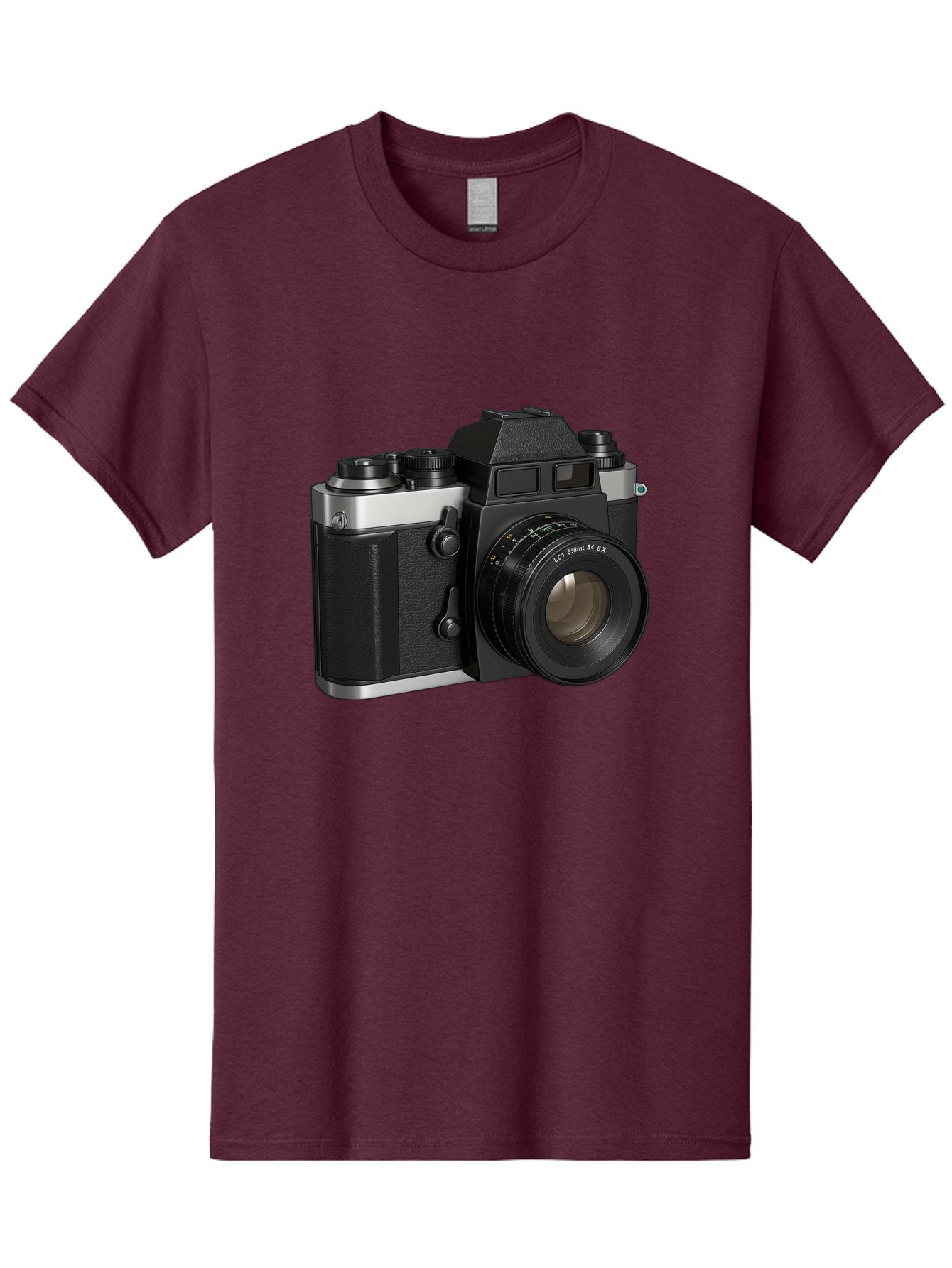 Mc-Lens-50Mm-F2 Men'S Graphic Tee, 100% Cotton, Comfortable Casual Summer Wear, Machine Washable, Vintage Camera, Photography Equipment, Film Camera, Classic Design, Black And Silver, Camera Lens, Photography Gear, Lc Ersin 28 Fx Lens Bae491 11
