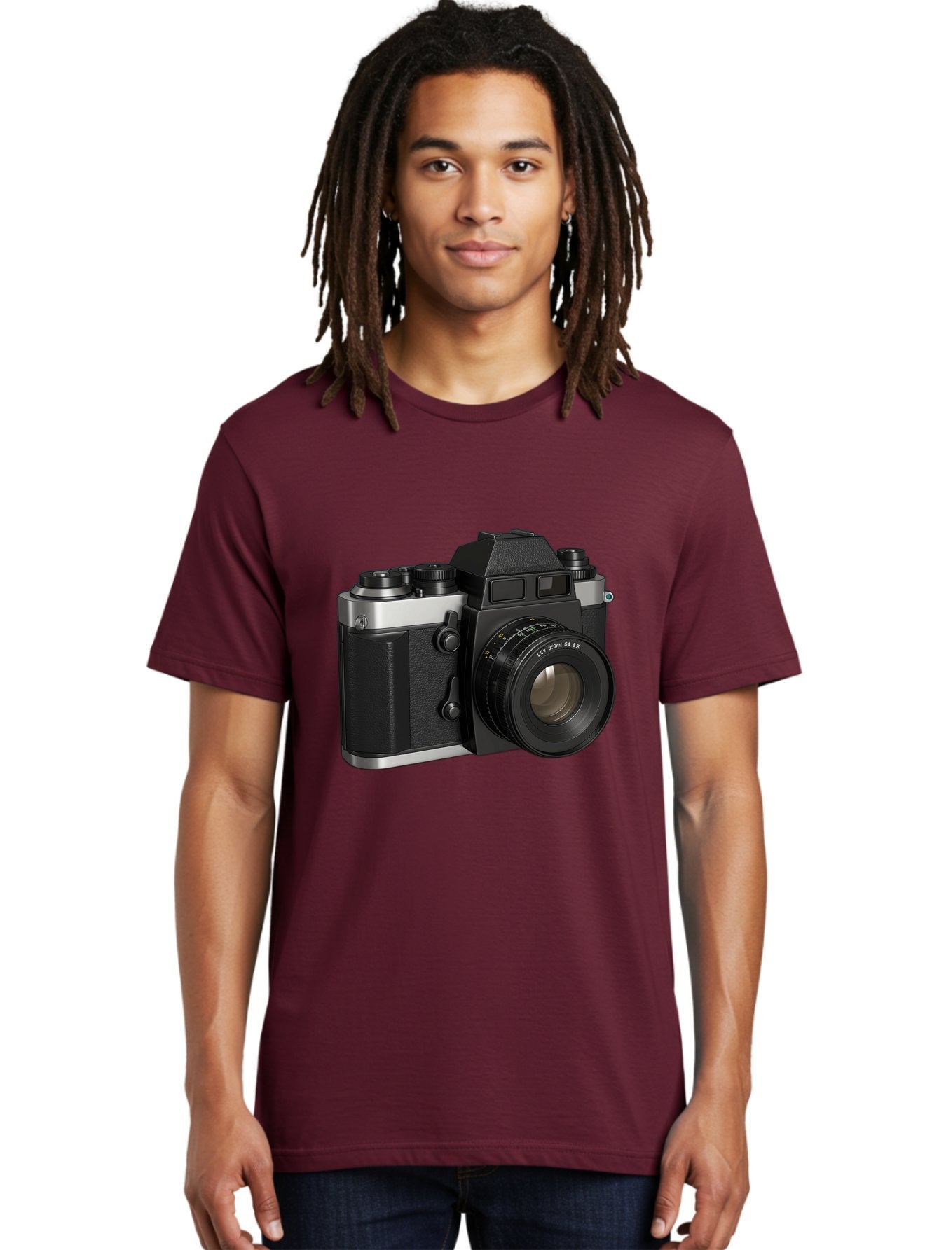 Mc-Lens-50Mm-F2 Men'S Graphic Tee, 100% Cotton, Comfortable Casual Summer Wear, Machine Washable, Vintage Camera, Photography Equipment, Film Camera, Classic Design, Black And Silver, Camera Lens, Photography Gear, Lc Ersin 28 Fx Lens Bae491 27