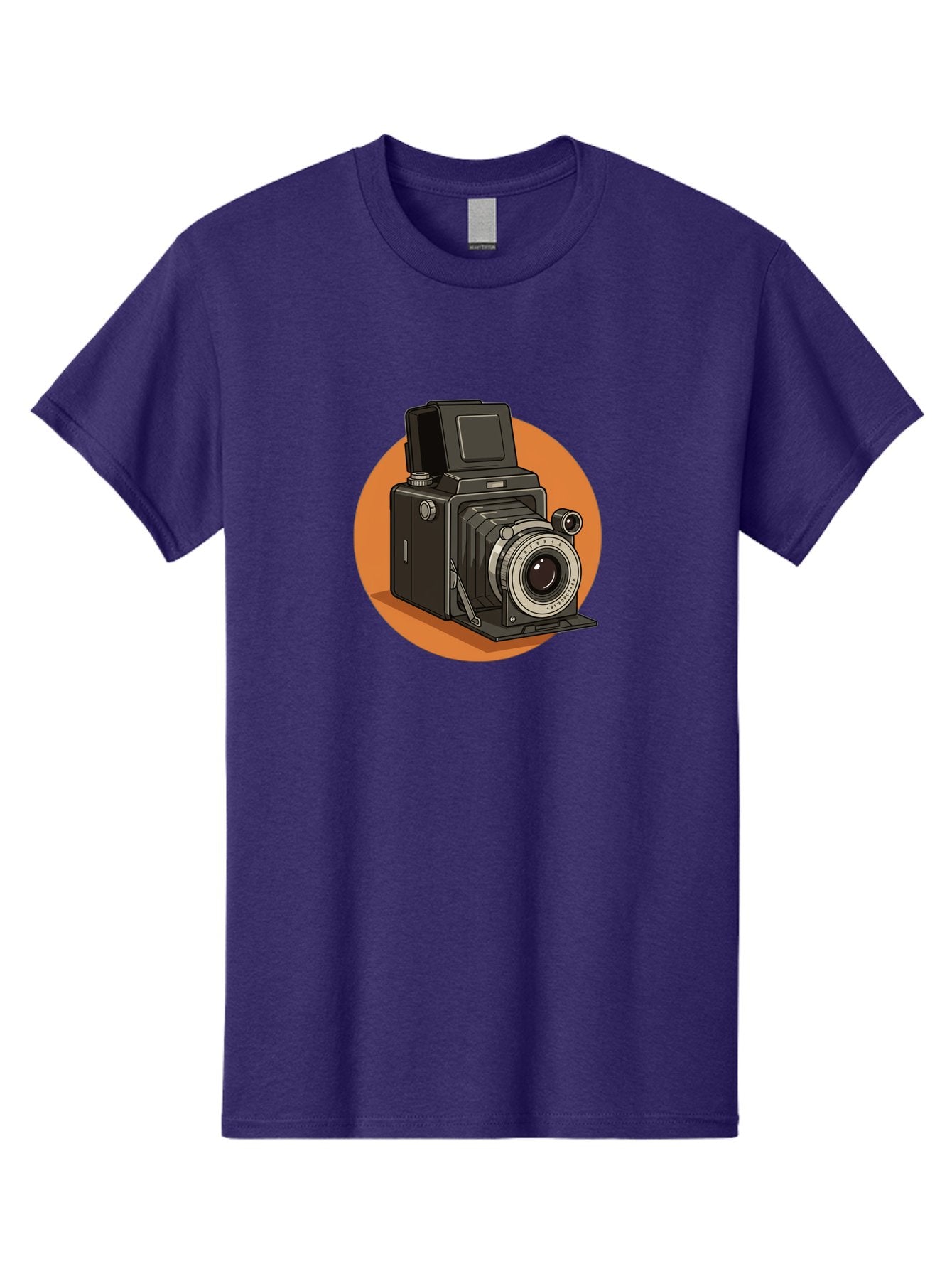 Medium-Format-Camera Men'S Graphic Tee, 100% Cotton, Comfortable Casual Summer Wear, Machine Washable, Vintage Camera, Old Camera, Photography Equipment, Classic Design, Retro Style, Camera Lens, Photography Gear, Nostalgic Feel Bae492