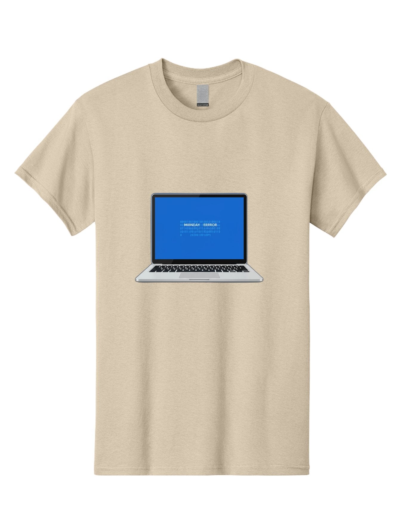 Midnday-Error Men'S Graphic Tee, 100% Cotton, Comfortable Casual Summer Wear, Machine Washable, Laptop Screen Displaying Error Message, Blue Screen Of Death, System Failure, Technical Issue, Error Code, Debugging, Technology Problem, Bae494 6