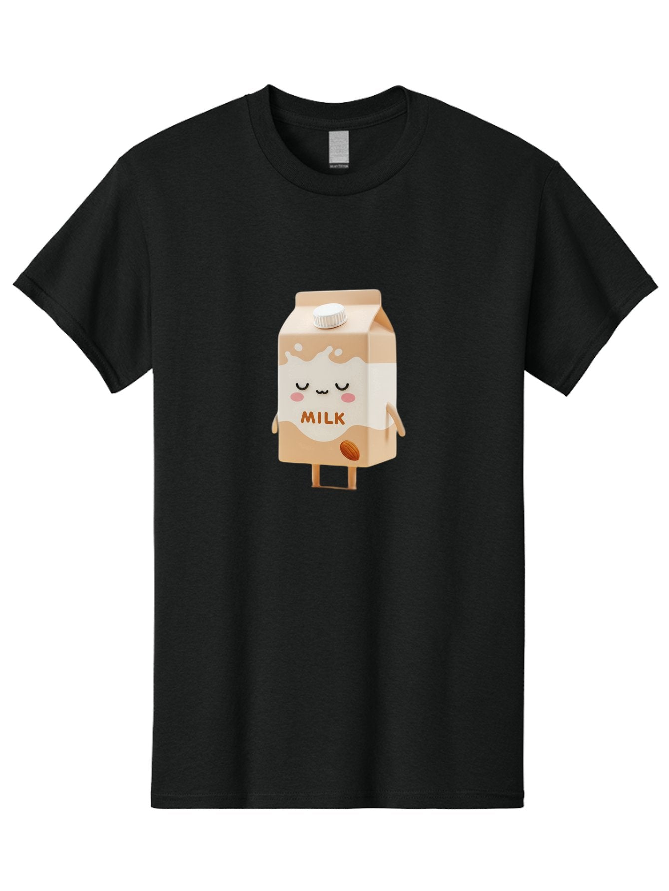 Milk-2 Men'S Graphic Tee, 100% Cotton, Comfortable Casual Summer Wear, Machine Washable, Cartoon Milk Carton, Kawaii Character, Cute Face, Almond Illustration, Dairy Product, Cute Design, Beverage Packaging, Adorable Mascot, Smiling Milk Bae497 14