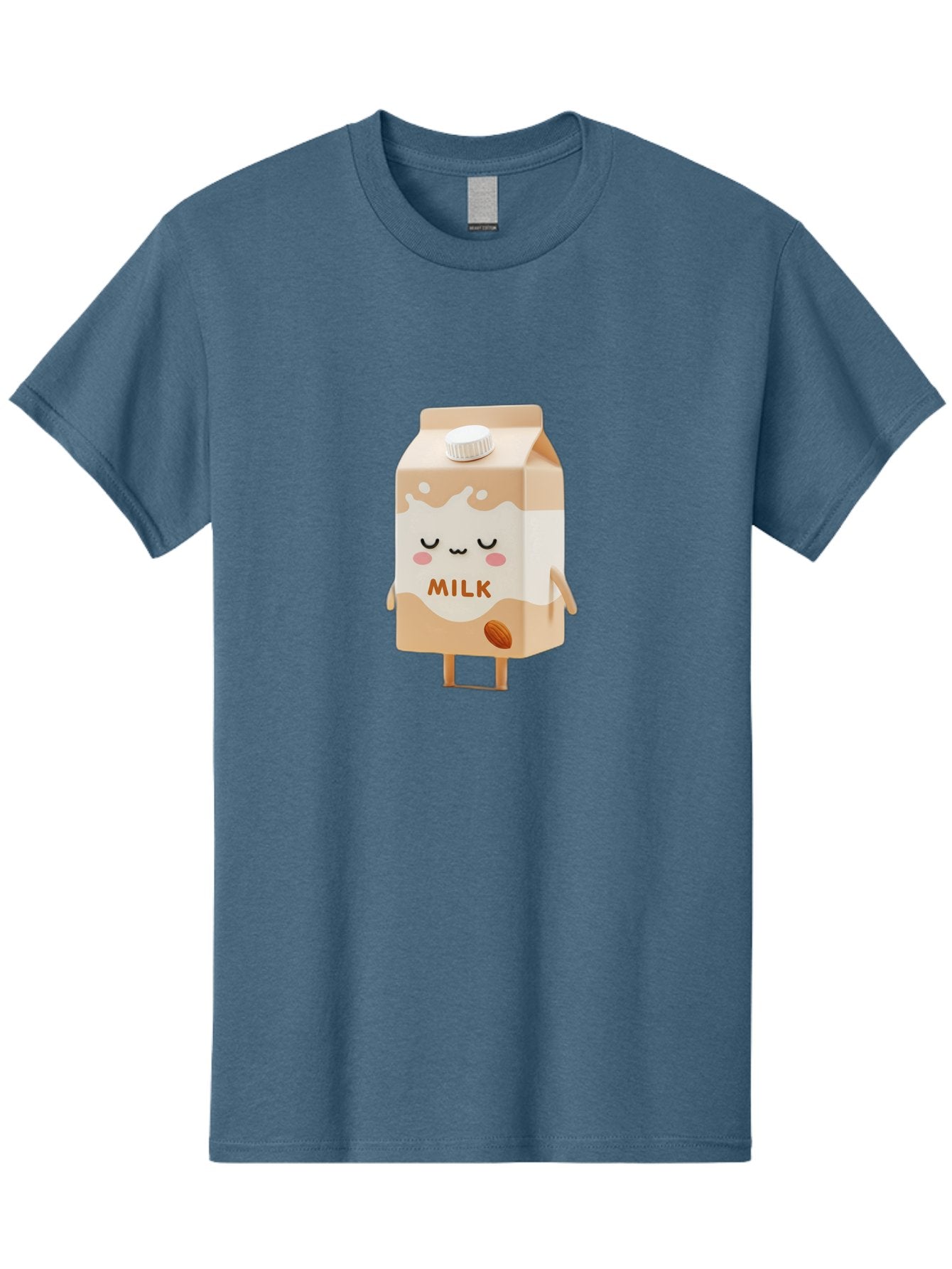 Milk-2 Men'S Graphic Tee, 100% Cotton, Comfortable Casual Summer Wear, Machine Washable, Cartoon Milk Carton, Kawaii Character, Cute Face, Almond Illustration, Dairy Product, Cute Design, Beverage Packaging, Adorable Mascot, Smiling Milk Bae497 10