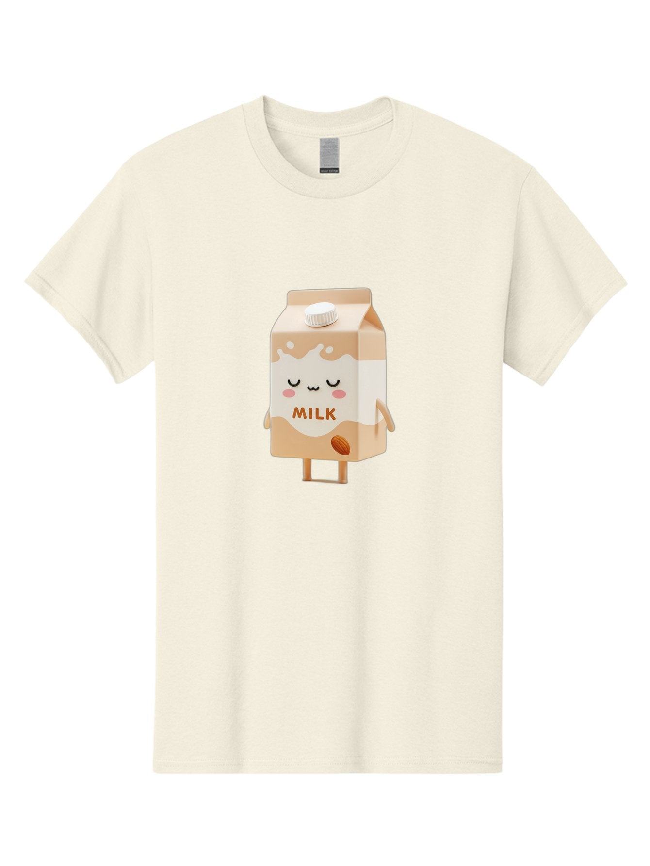 Milk-2 Men'S Graphic Tee, 100% Cotton, Comfortable Casual Summer Wear, Machine Washable, Cartoon Milk Carton, Kawaii Character, Cute Face, Almond Illustration, Dairy Product, Cute Design, Beverage Packaging, Adorable Mascot, Smiling Milk Bae497 15