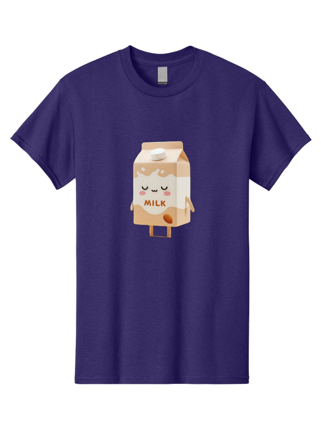 Milk-2 Men'S Graphic Tee, 100% Cotton, Comfortable Casual Summer Wear, Machine Washable, Cartoon Milk Carton, Kawaii Character, Cute Face, Almond Illustration, Dairy Product, Cute Design, Beverage Packaging, Adorable Mascot, Smiling Milk Bae497 13