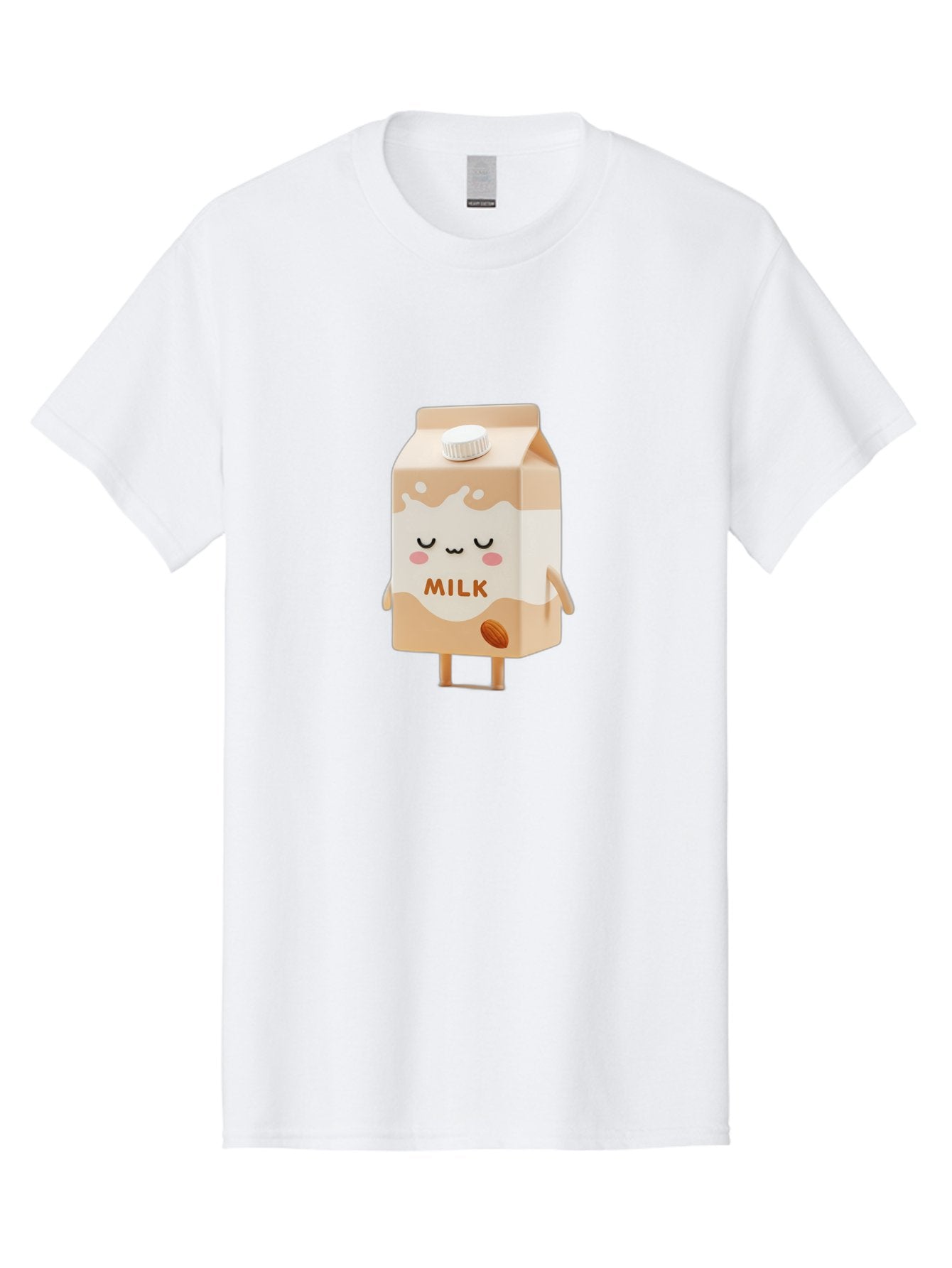 Milk-2 Men'S Graphic Tee, 100% Cotton, Comfortable Casual Summer Wear, Machine Washable, Cartoon Milk Carton, Kawaii Character, Cute Face, Almond Illustration, Dairy Product, Cute Design, Beverage Packaging, Adorable Mascot, Smiling Milk Bae497 8
