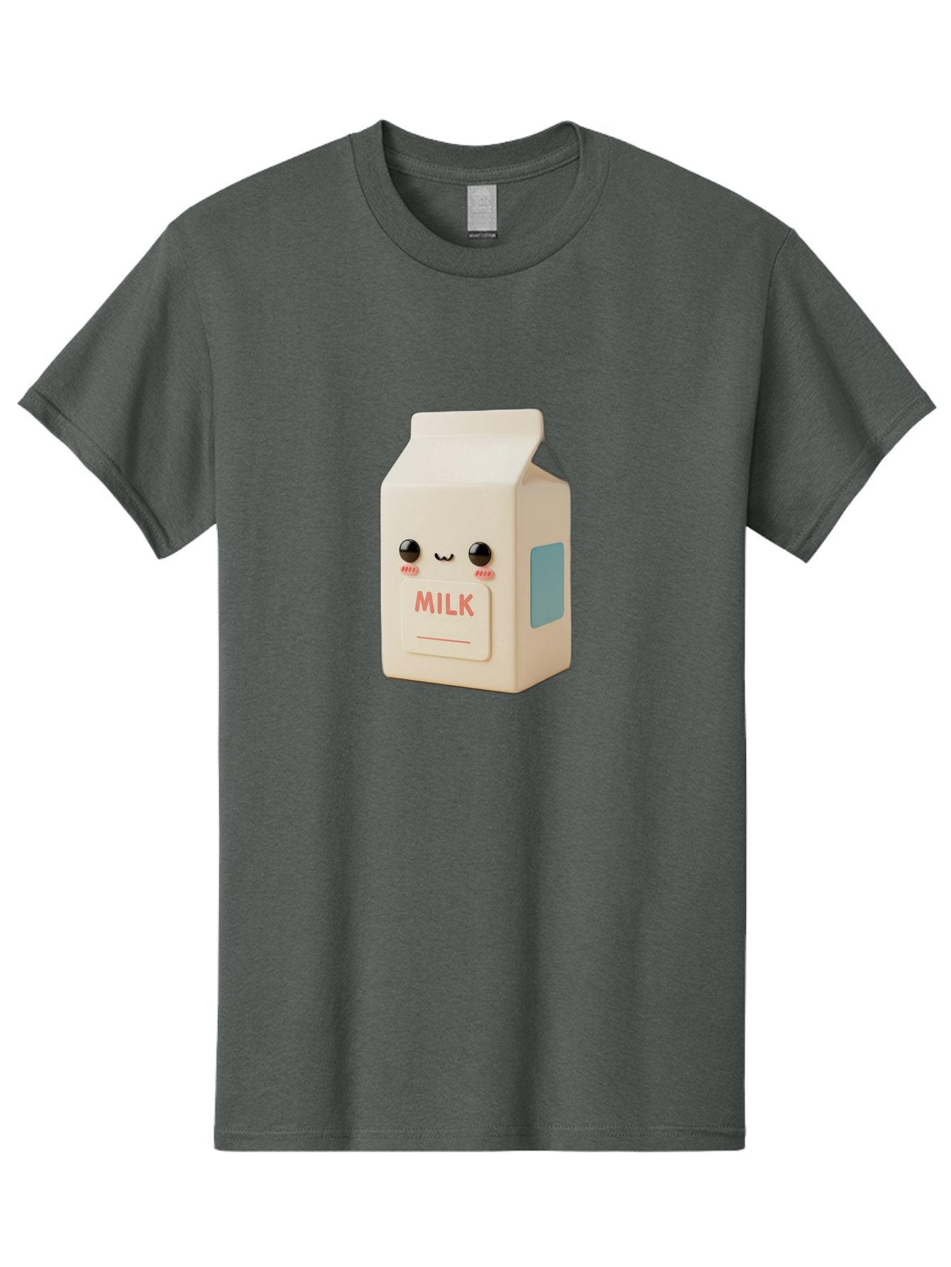 Milk-4 Men'S Graphic Tee, 100% Cotton, Comfortable Casual Summer Wear, Machine Washable, Carton With Face, Cute Character, Kawaii, Adorable, Milk Carton, Funny Expression, Playful Design, Happy Face, Cartoon-Style Bae499 10
