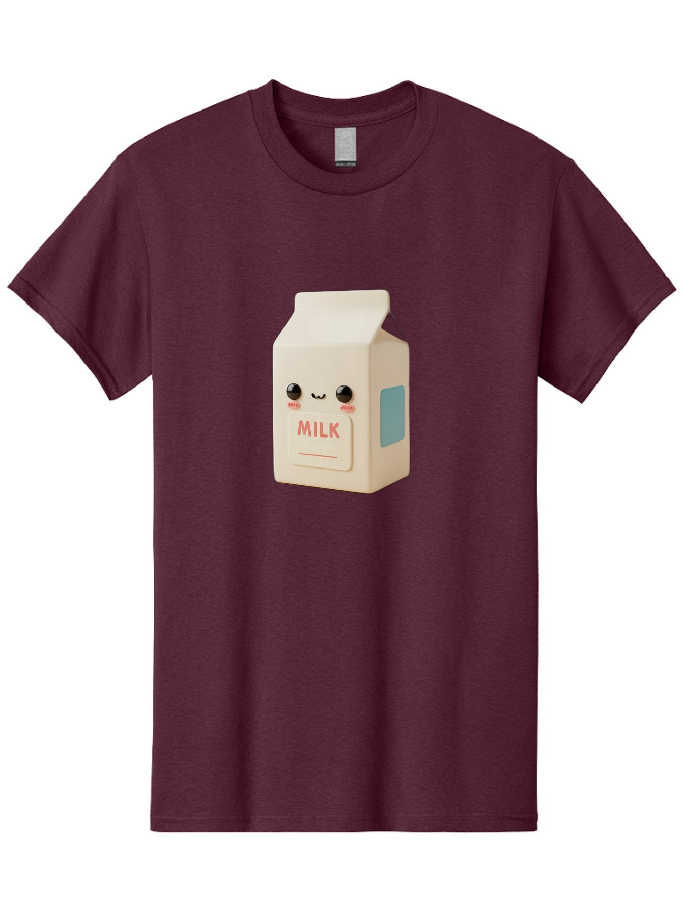 Milk-4 Men'S Graphic Tee, 100% Cotton, Comfortable Casual Summer Wear, Machine Washable, Carton With Face, Cute Character, Kawaii, Adorable, Milk Carton, Funny Expression, Playful Design, Happy Face, Cartoon-Style Bae499 3
