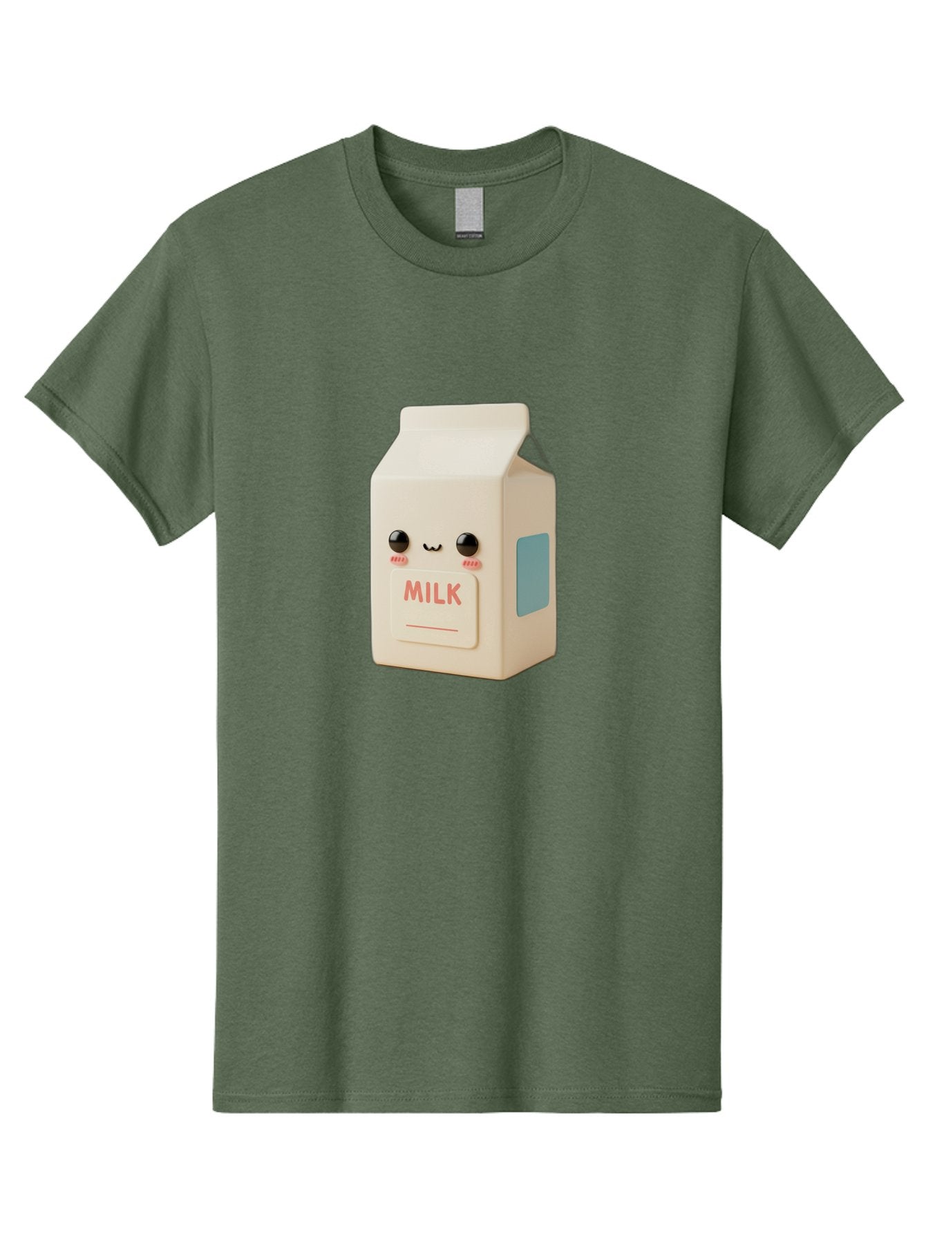Milk-4 Men'S Graphic Tee, 100% Cotton, Comfortable Casual Summer Wear, Machine Washable, Carton With Face, Cute Character, Kawaii, Adorable, Milk Carton, Funny Expression, Playful Design, Happy Face, Cartoon-Style Bae499 6