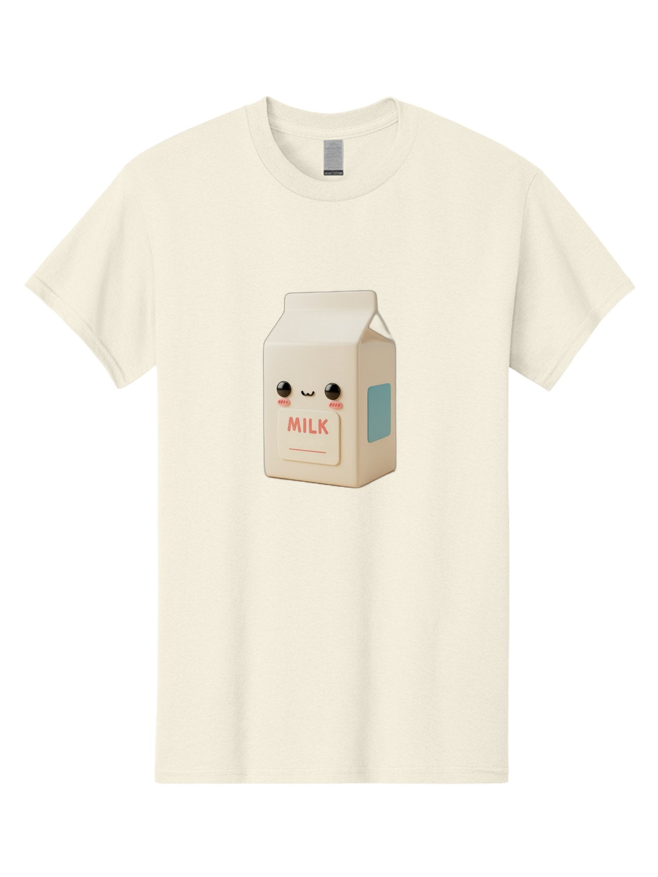 Milk-4 Men'S Graphic Tee, 100% Cotton, Comfortable Casual Summer Wear, Machine Washable, Carton With Face, Cute Character, Kawaii, Adorable, Milk Carton, Funny Expression, Playful Design, Happy Face, Cartoon-Style Bae499 5