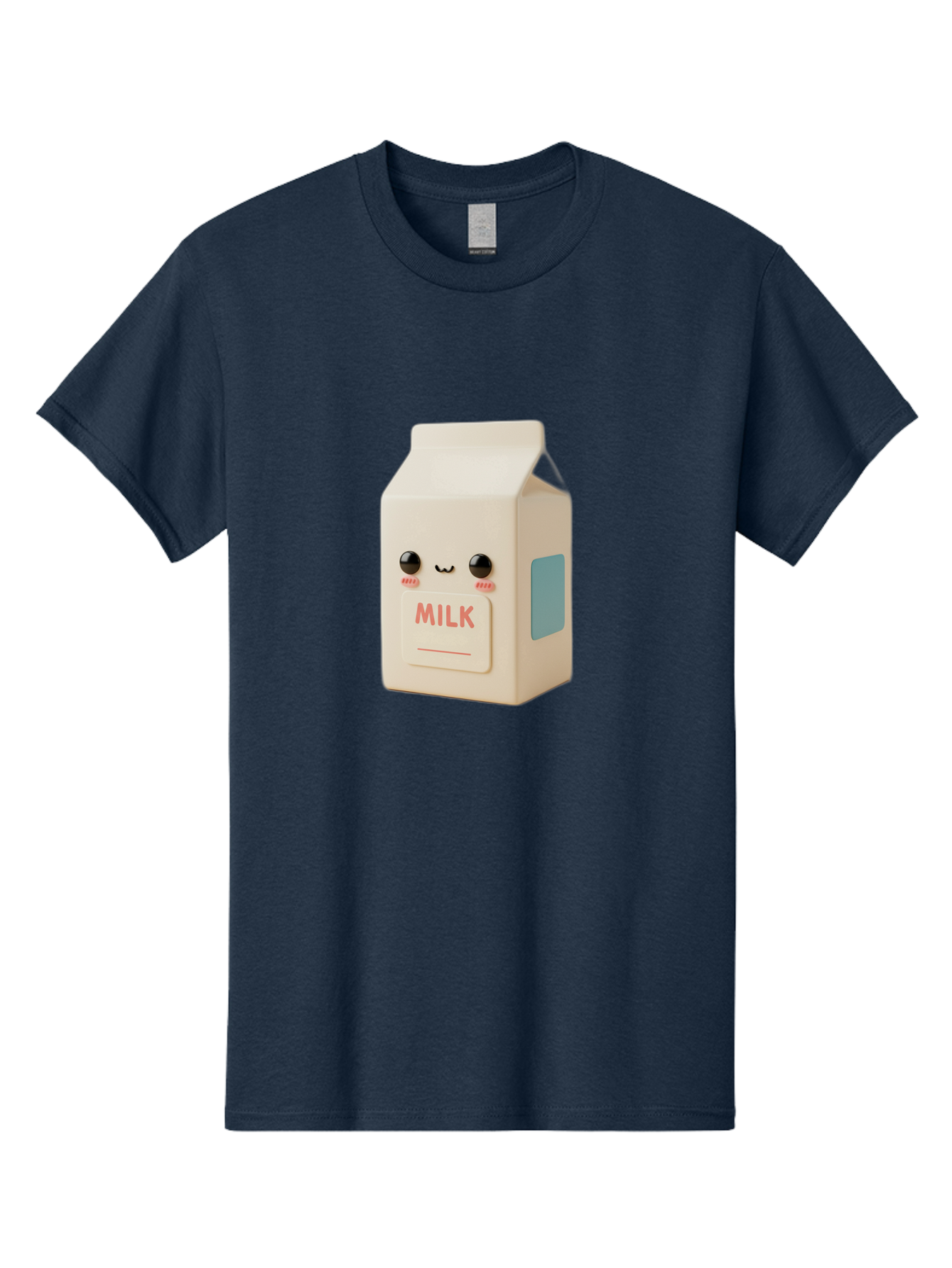 Milk-4 Men'S Graphic Tee, 100% Cotton, Comfortable Casual Summer Wear, Machine Washable, Carton With Face, Cute Character, Kawaii, Adorable, Milk Carton, Funny Expression, Playful Design, Happy Face, Cartoon-Style Bae499