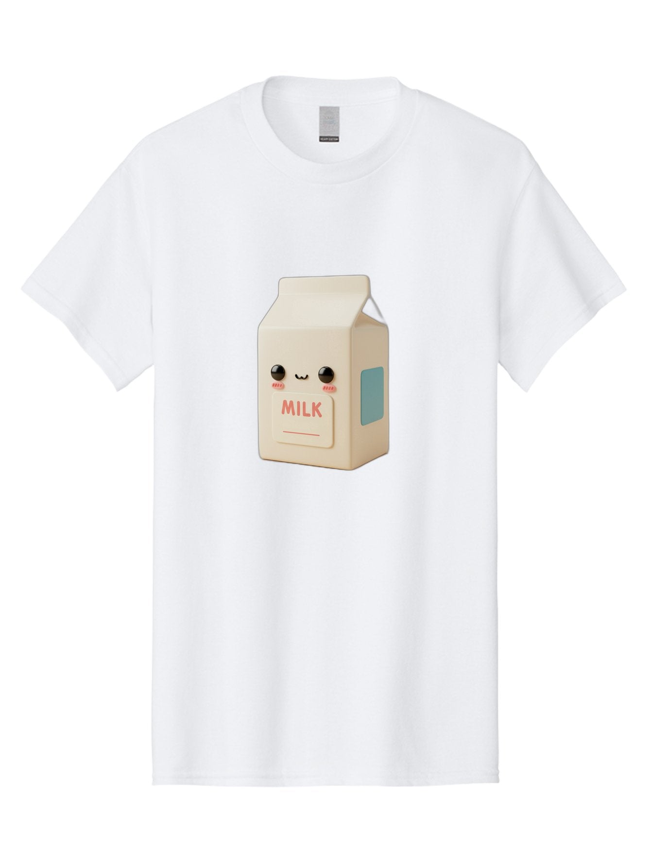 Milk-4 Men'S Graphic Tee, 100% Cotton, Comfortable Casual Summer Wear, Machine Washable, Carton With Face, Cute Character, Kawaii, Adorable, Milk Carton, Funny Expression, Playful Design, Happy Face, Cartoon-Style Bae499