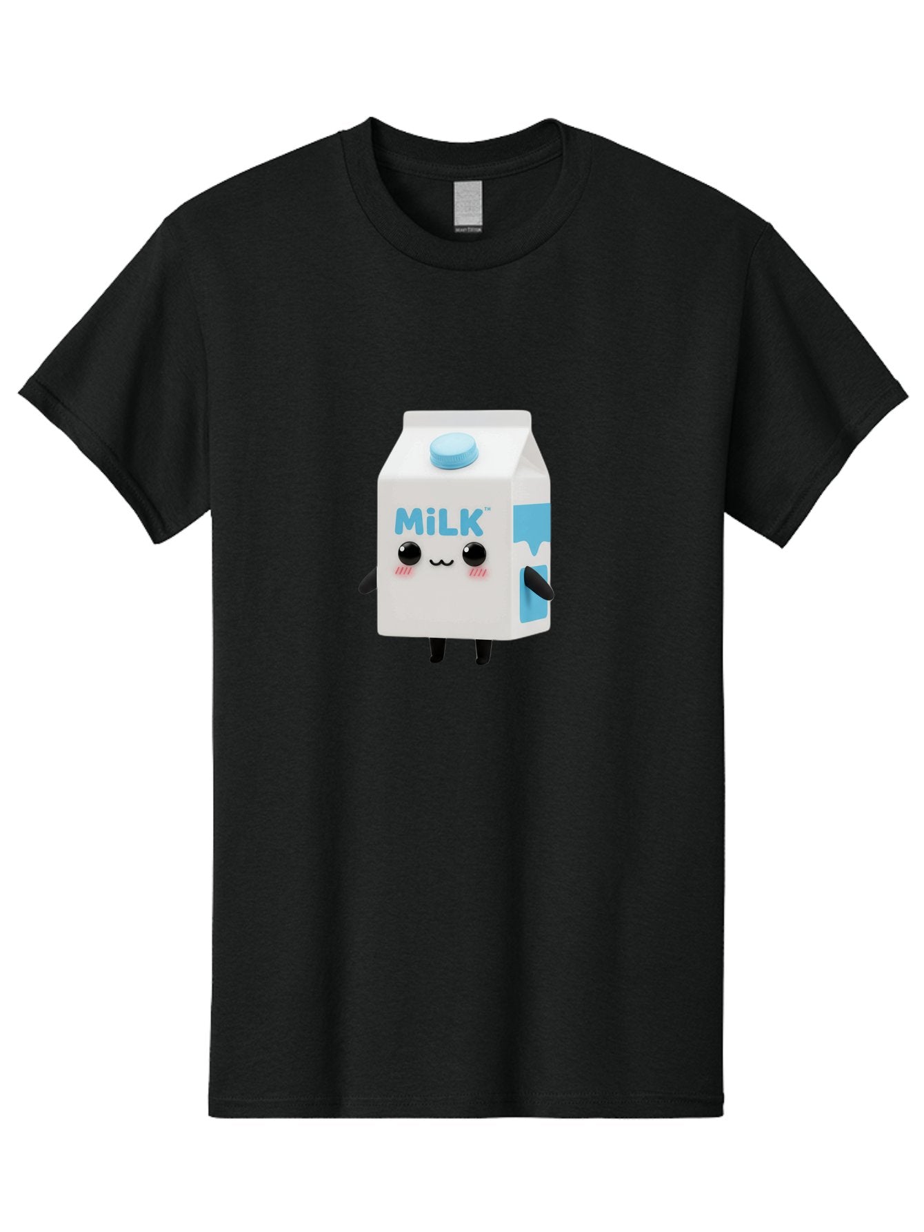 Milk Men'S Graphic Tee, 100% Cotton, Comfortable Casual Summer Wear, Machine Washable, Cartoon Milk Carton, Illustrated Beverage, Cute Character Design, Funny Packaging, Dairy Product, Kawaii Culture, Cartoon Character Bae504