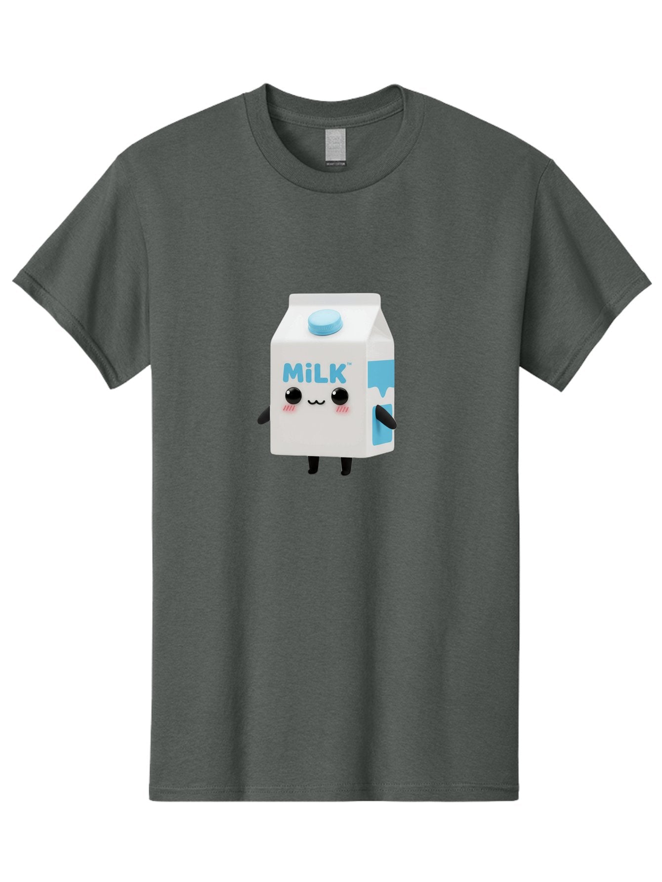 Milk Men'S Graphic Tee, 100% Cotton, Comfortable Casual Summer Wear, Machine Washable, Cartoon Milk Carton, Illustrated Beverage, Cute Character Design, Funny Packaging, Dairy Product, Kawaii Culture, Cartoon Character Bae504 15