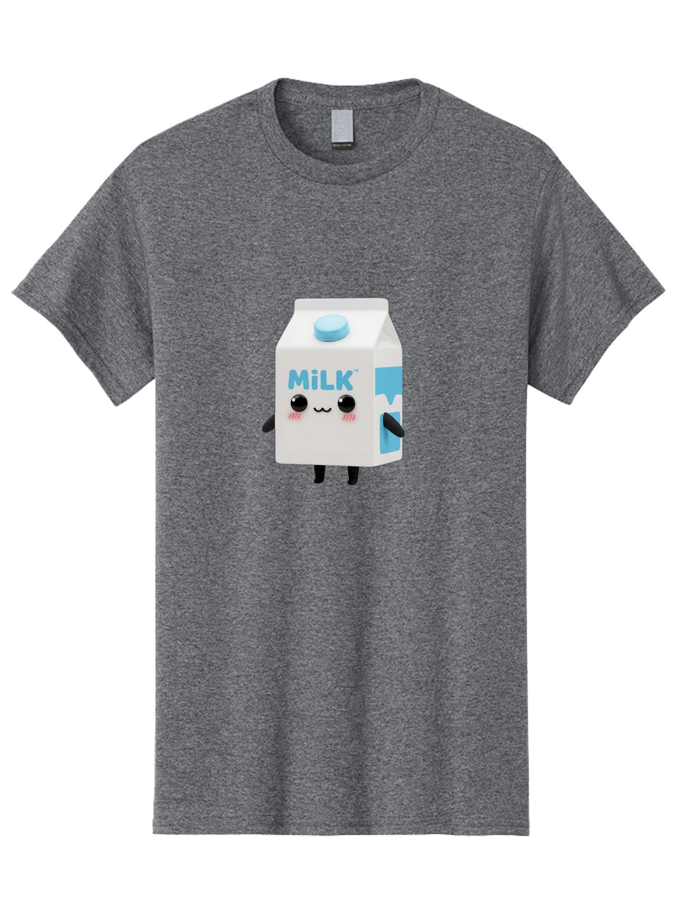 Milk Men'S Graphic Tee, 100% Cotton, Comfortable Casual Summer Wear, Machine Washable, Cartoon Milk Carton, Illustrated Beverage, Cute Character Design, Funny Packaging, Dairy Product, Kawaii Culture, Cartoon Character Bae504 6