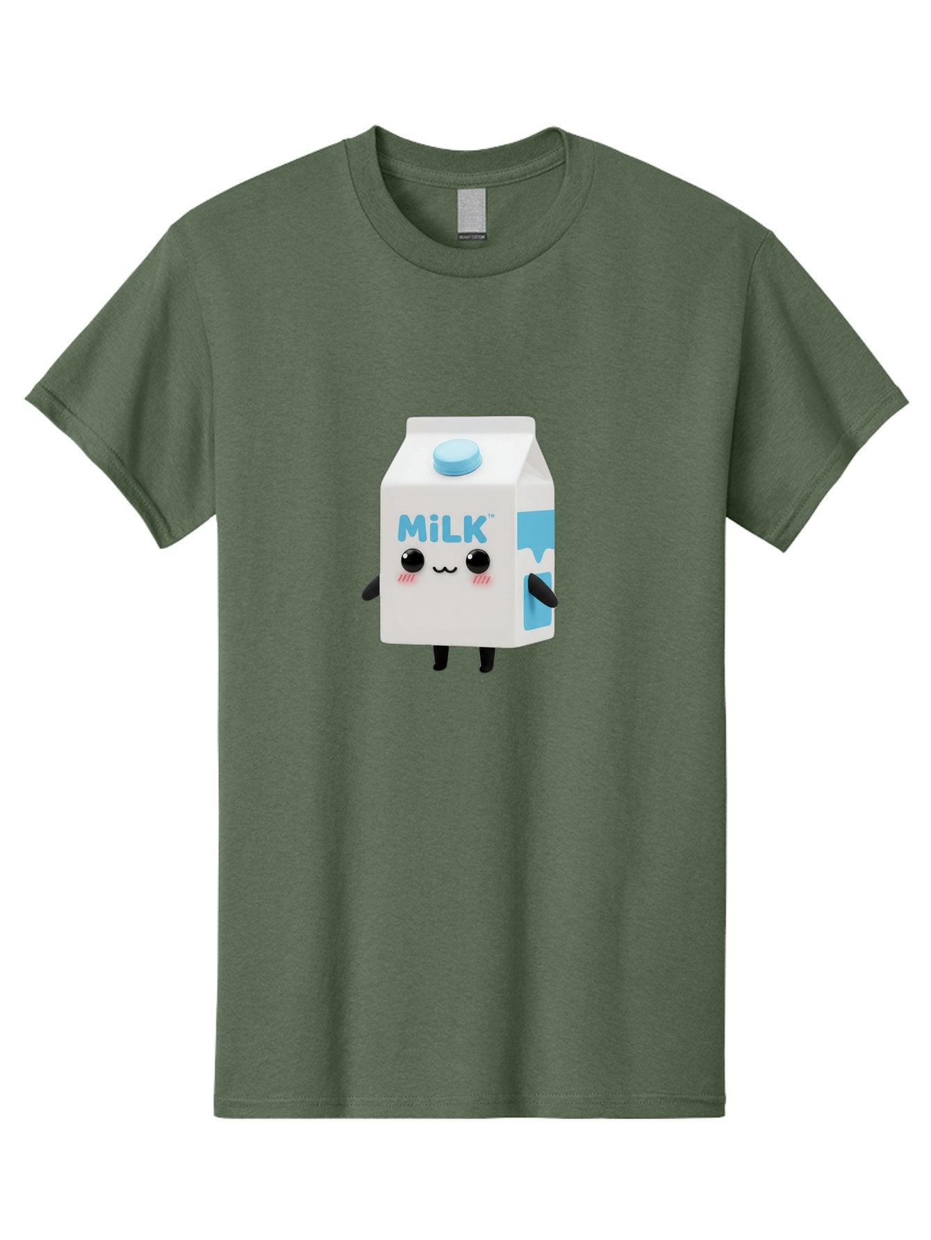 Milk Men'S Graphic Tee, 100% Cotton, Comfortable Casual Summer Wear, Machine Washable, Cartoon Milk Carton, Illustrated Beverage, Cute Character Design, Funny Packaging, Dairy Product, Kawaii Culture, Cartoon Character Bae504 5