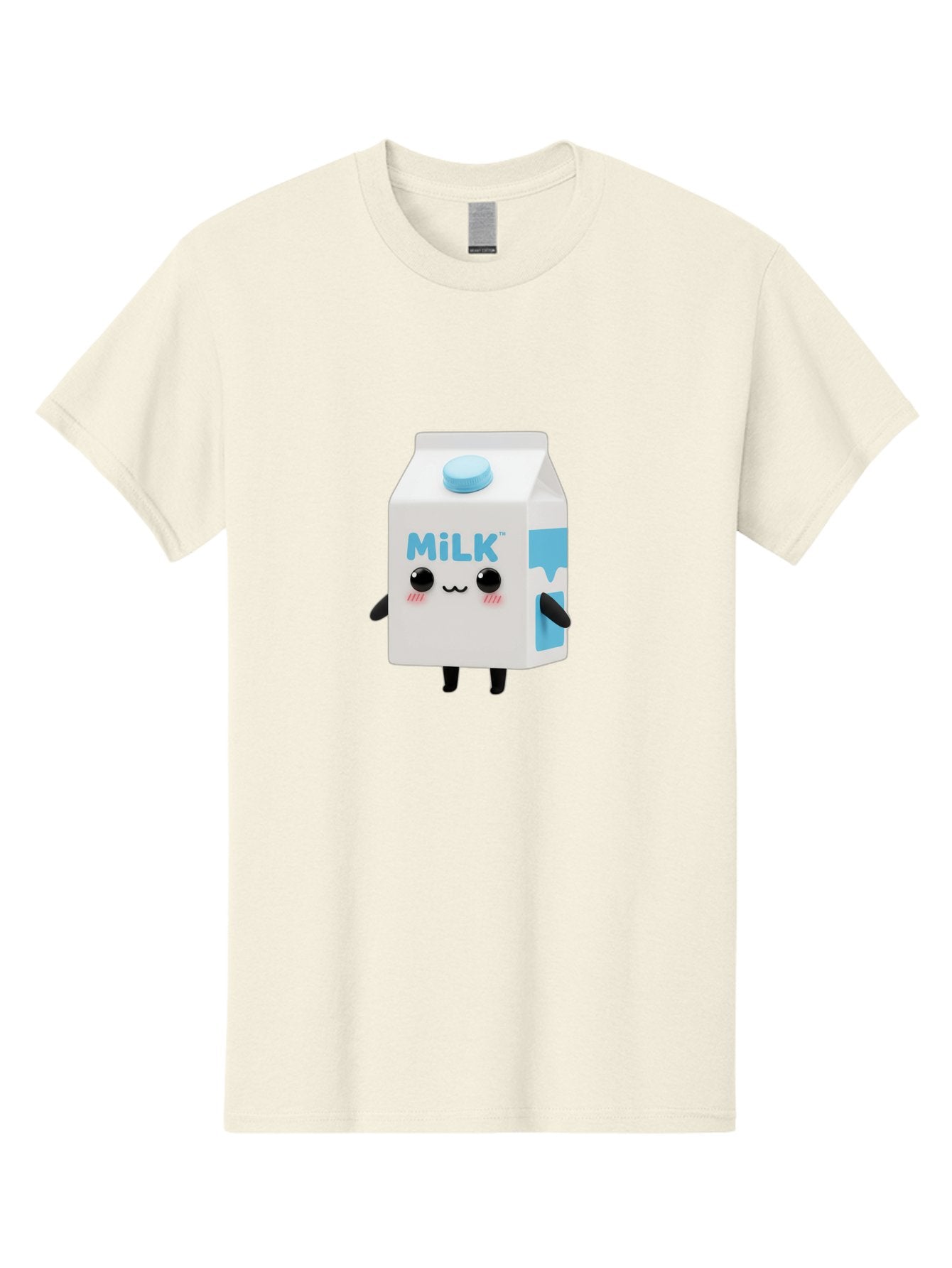 Milk Men'S Graphic Tee, 100% Cotton, Comfortable Casual Summer Wear, Machine Washable, Cartoon Milk Carton, Illustrated Beverage, Cute Character Design, Funny Packaging, Dairy Product, Kawaii Culture, Cartoon Character Bae504 3