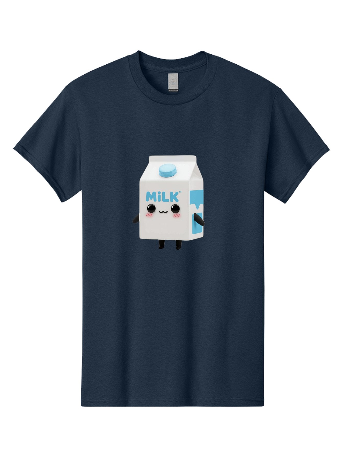 Milk Men'S Graphic Tee, 100% Cotton, Comfortable Casual Summer Wear, Machine Washable, Cartoon Milk Carton, Illustrated Beverage, Cute Character Design, Funny Packaging, Dairy Product, Kawaii Culture, Cartoon Character Bae504 4