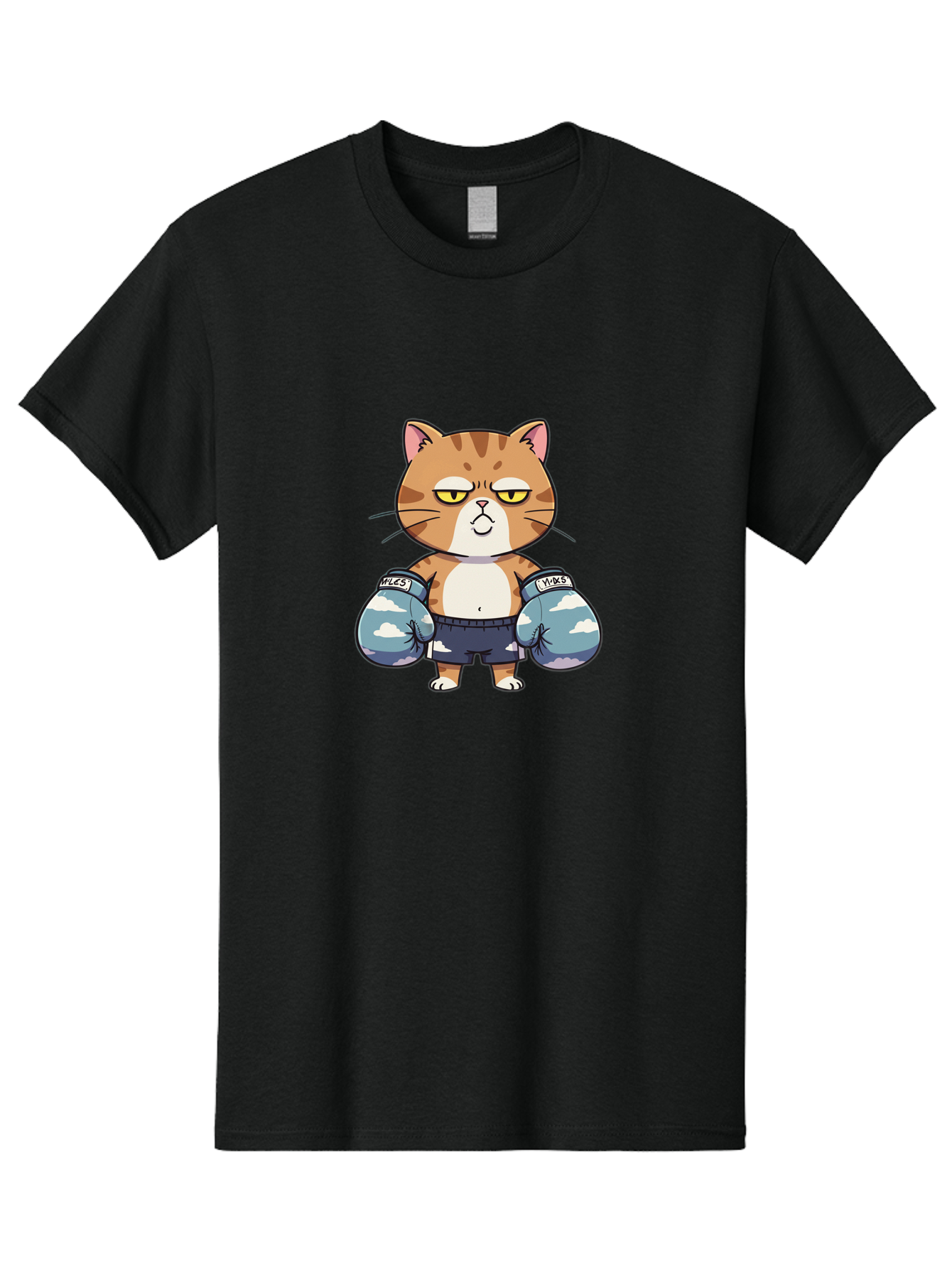 Milo-Cat Men'S Graphic Tee, 100% Cotton, Comfortable Casual Summer Wear, Machine Washable, Cartoon Cat, Boxing Gloves, Meows, Cat Boxing, Funny Cat, Animal Character, Cartoon Character, Boxing Cat, Feline, Cat With Gloves, Cat In Shorts Bae505 10