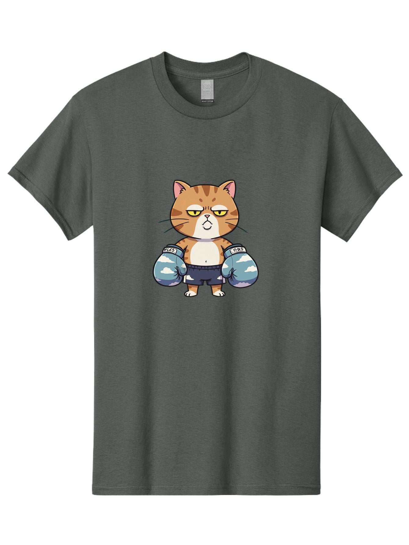 Milo-Cat Men'S Graphic Tee, 100% Cotton, Comfortable Casual Summer Wear, Machine Washable, Cartoon Cat, Boxing Gloves, Meows, Cat Boxing, Funny Cat, Animal Character, Cartoon Character, Boxing Cat, Feline, Cat With Gloves, Cat In Shorts Bae505 15