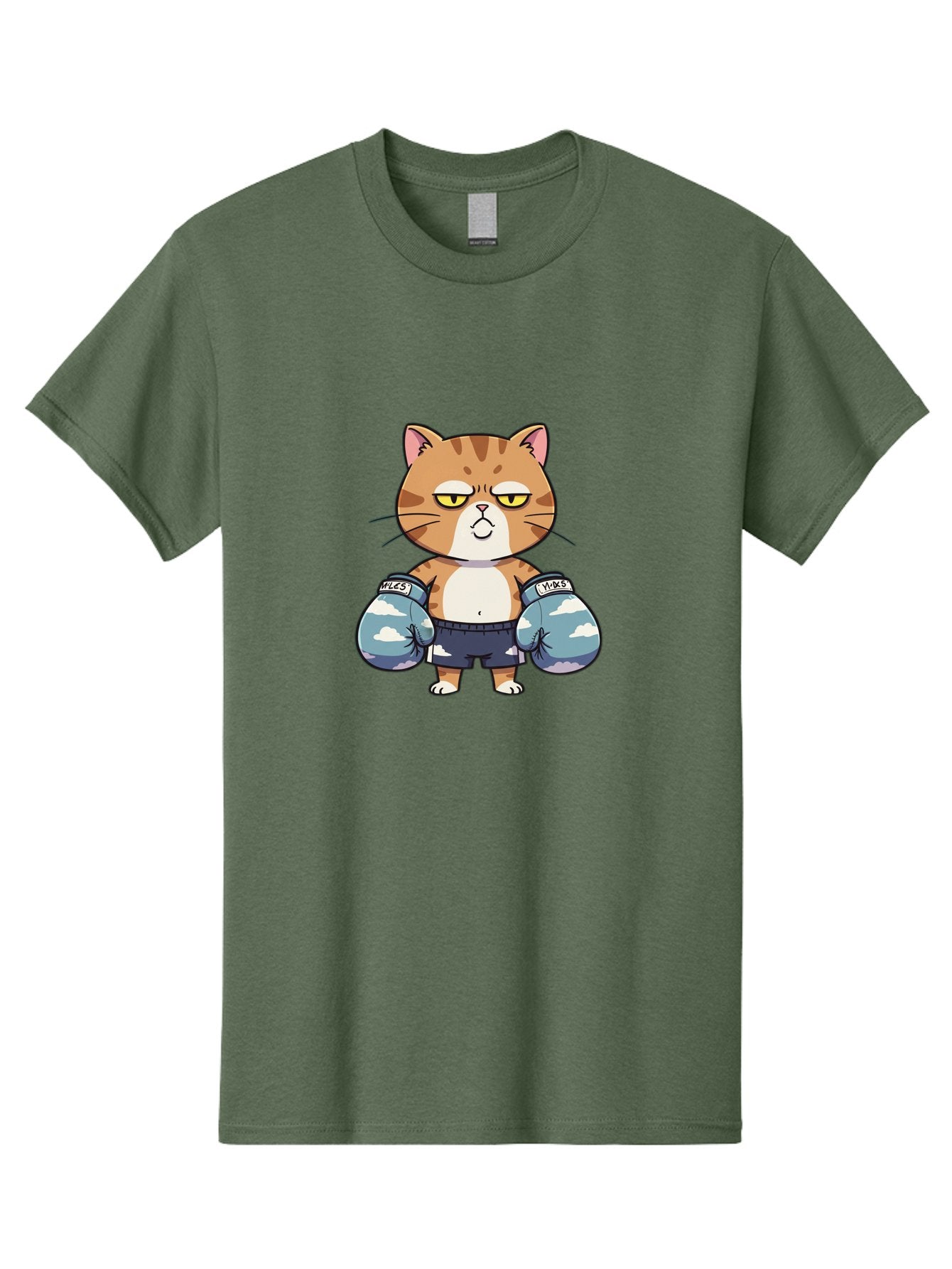 Milo-Cat Men'S Graphic Tee, 100% Cotton, Comfortable Casual Summer Wear, Machine Washable, Cartoon Cat, Boxing Gloves, Meows, Cat Boxing, Funny Cat, Animal Character, Cartoon Character, Boxing Cat, Feline, Cat With Gloves, Cat In Shorts Bae505 14