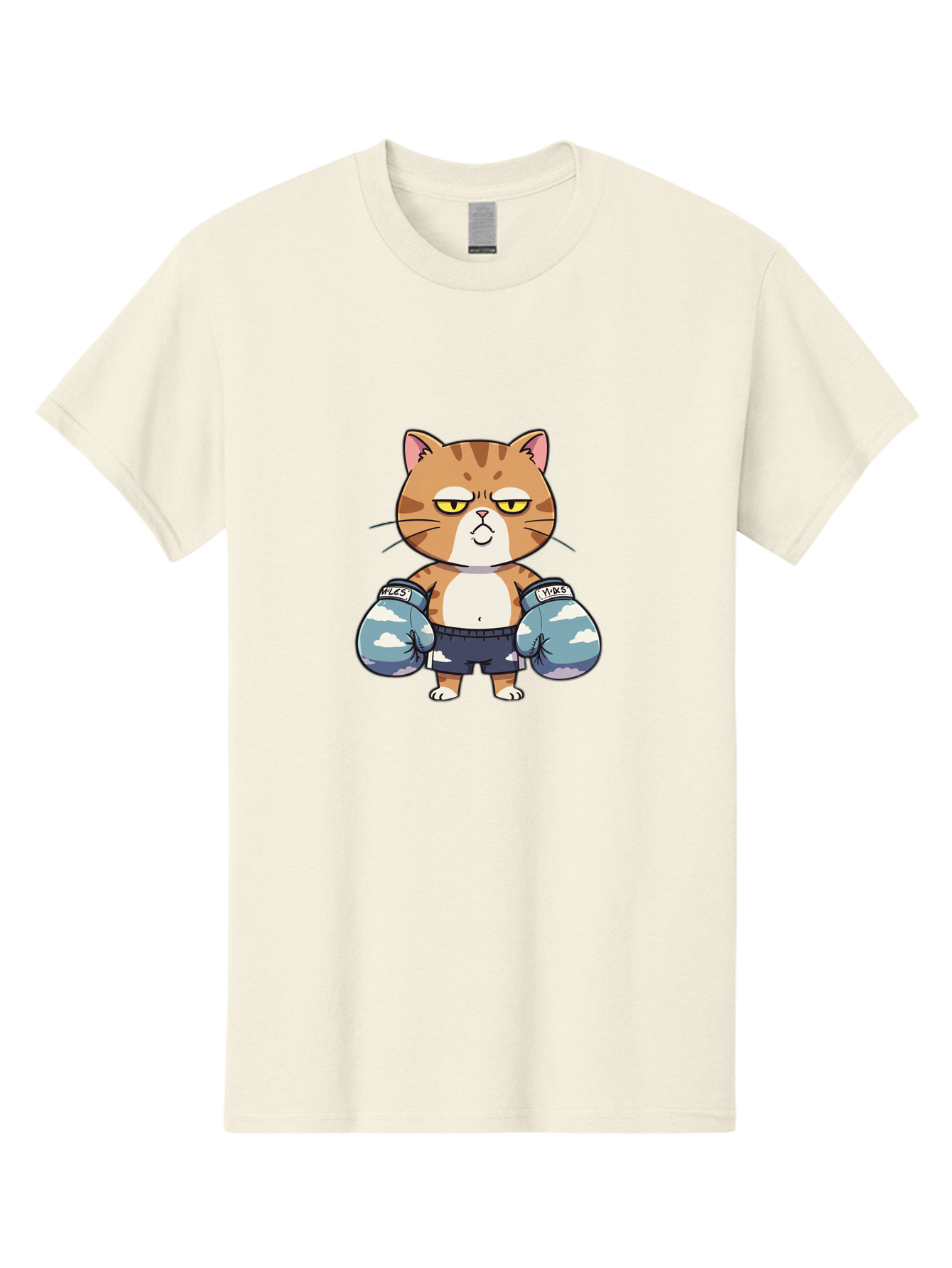 Milo-Cat Men'S Graphic Tee, 100% Cotton, Comfortable Casual Summer Wear, Machine Washable, Cartoon Cat, Boxing Gloves, Meows, Cat Boxing, Funny Cat, Animal Character, Cartoon Character, Boxing Cat, Feline, Cat With Gloves, Cat In Shorts Bae505 15