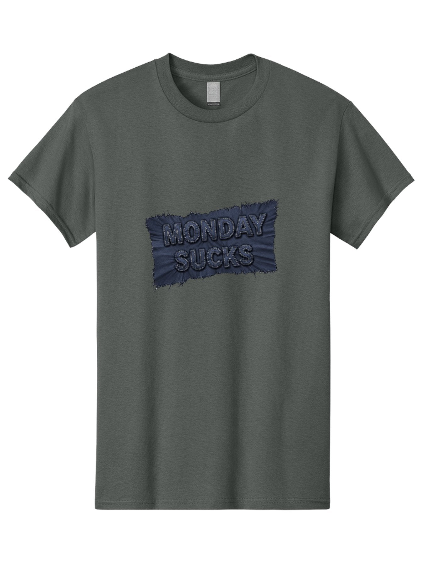 Monday-Sucks Men'S Graphic Tee, 100% Cotton, Comfortable Casual Summer Wear, Machine Washable, Motivation, Monday Blues, Negative Vibes, Motivational Quote, Funny Saying, Humor, Meme, Grunge Style, Bold Text, Inspirational Phrase Bae535