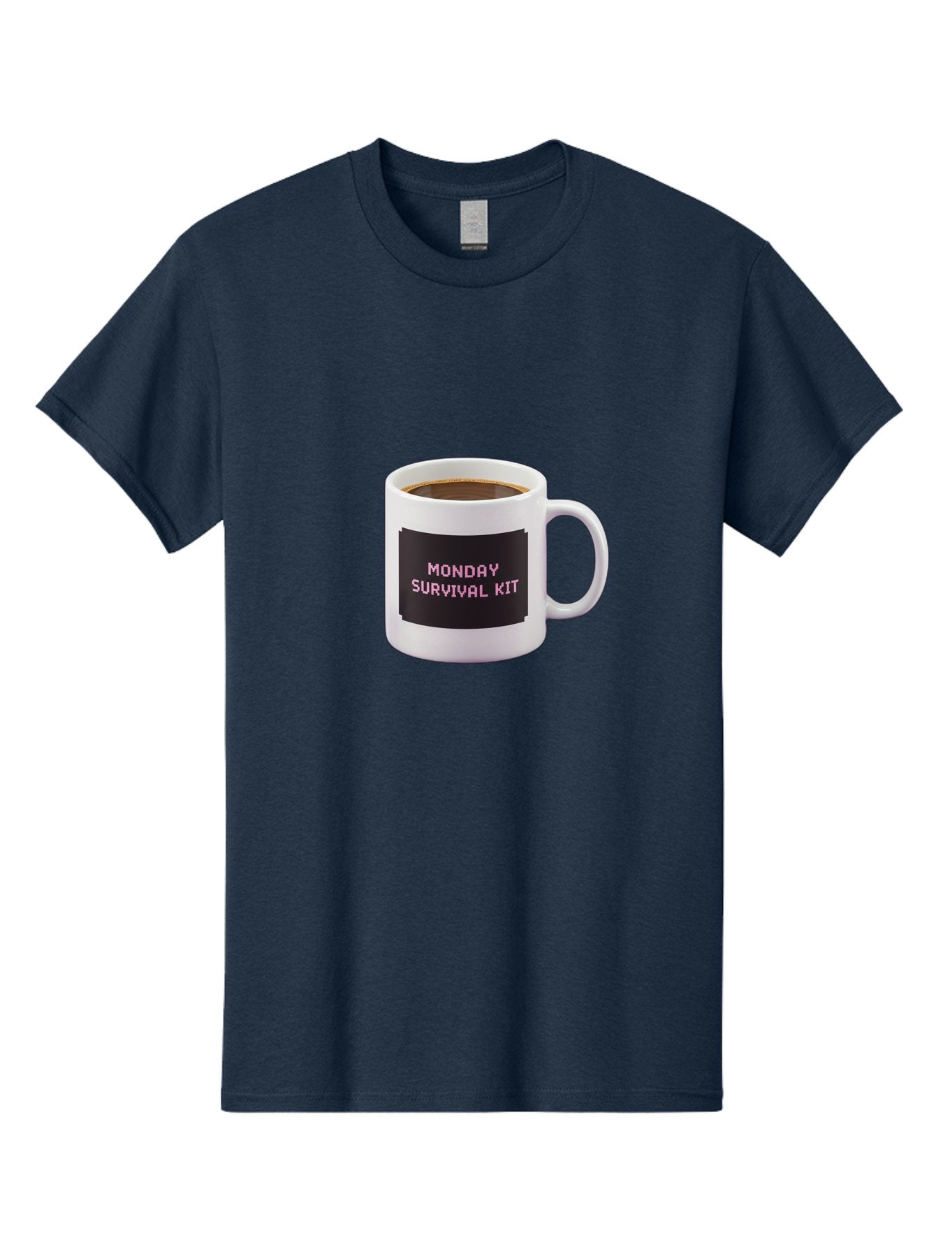 Monday-Survival-Kit-2 Men'S Graphic Tee, 100% Cotton, Comfortable Casual Summer Wear, Machine Washable, Coffee Mug, Monday Motivation, Survival Kit, Morning Coffee, Monday Blues, Funny Mug, Office Humor, Coworker Gift, Coffee Break Bae537 9