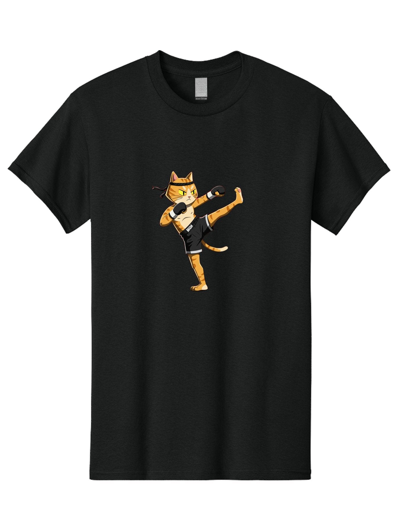 Muay Men'S Graphic Tee, 100% Cotton, Comfortable Casual Summer Wear, Machine Washable, Cartoon Cat, Muay Thai Fighter, Martial Arts, Kickboxing, Fighting Stance, Boxing Gloves, Muay, Ninja, Thai Boxing Bae564 11