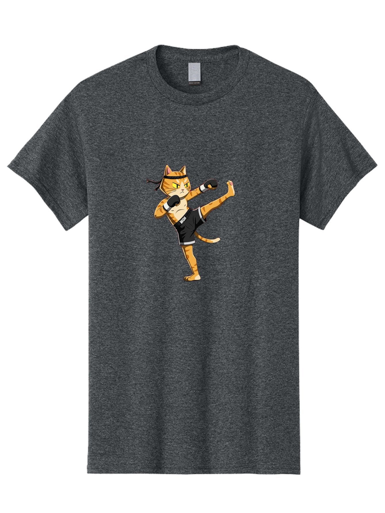 Muay Men'S Graphic Tee, 100% Cotton, Comfortable Casual Summer Wear, Machine Washable, Cartoon Cat, Muay Thai Fighter, Martial Arts, Kickboxing, Fighting Stance, Boxing Gloves, Muay, Ninja, Thai Boxing Bae564 6