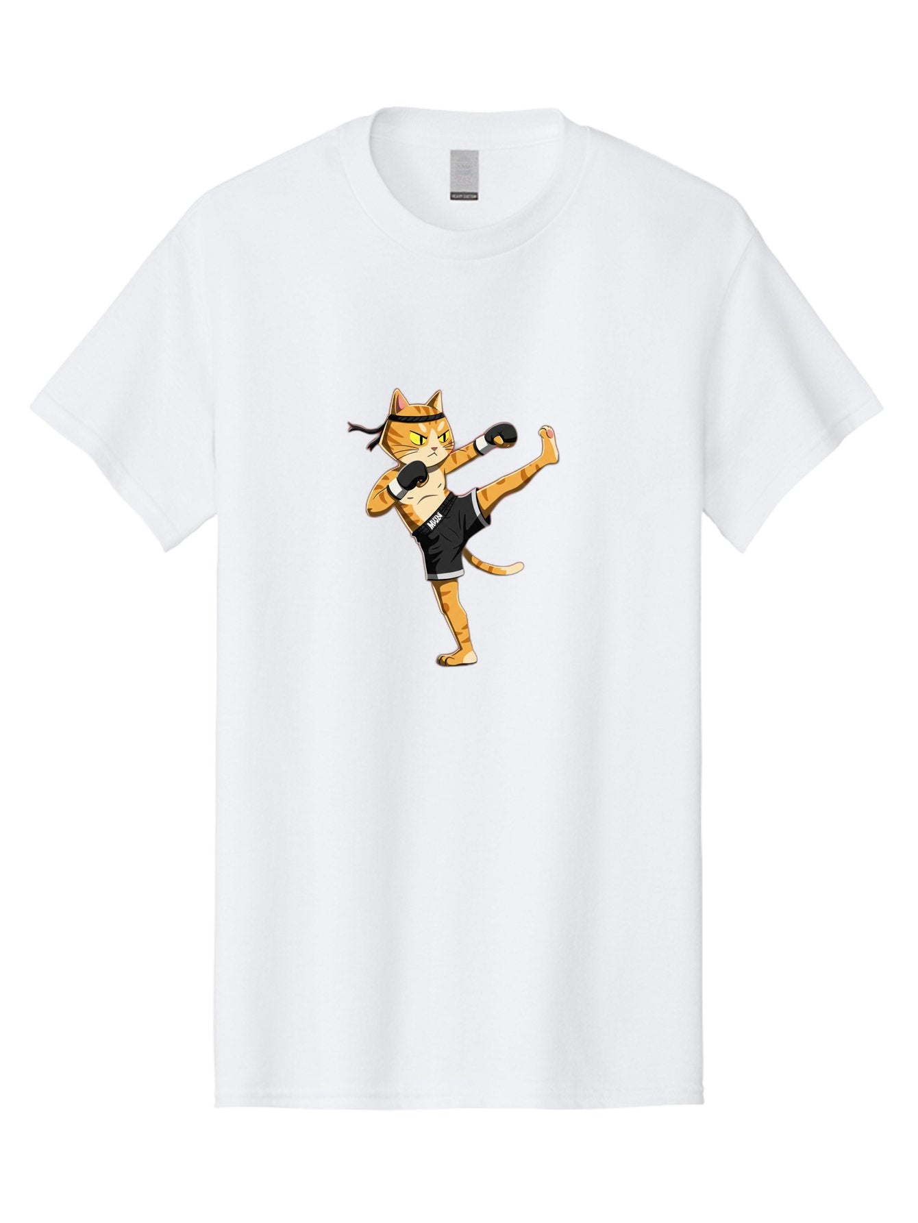 Muay Men'S Graphic Tee, 100% Cotton, Comfortable Casual Summer Wear, Machine Washable, Cartoon Cat, Muay Thai Fighter, Martial Arts, Kickboxing, Fighting Stance, Boxing Gloves, Muay, Ninja, Thai Boxing Bae564 9