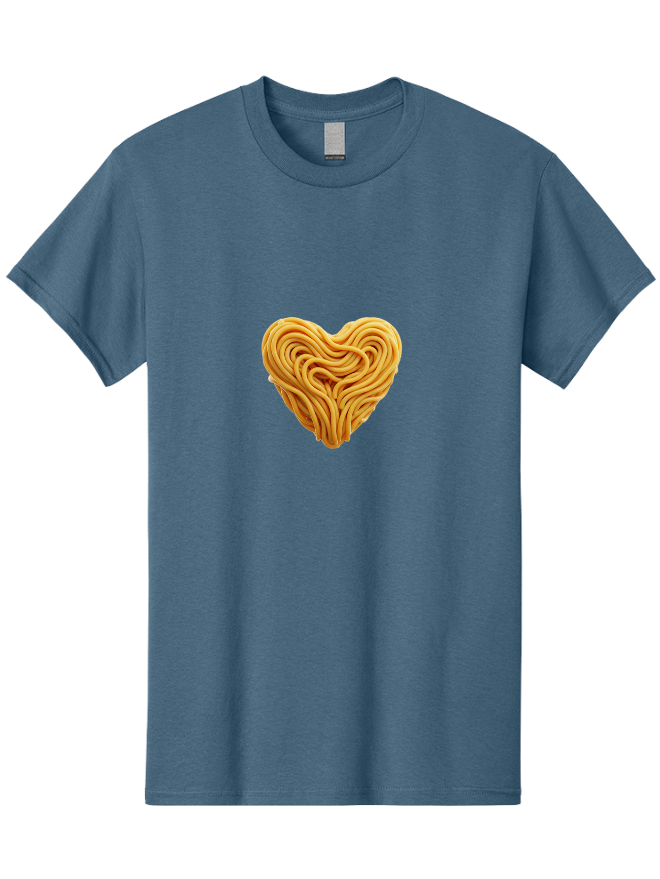 Noodles-Heart Men'S Graphic Tee, 100% Cotton, Comfortable Casual Summer Wear, Machine Washable, Heart Shaped Noodles, Creative Food Art, Noodle Design, Heart Made Of Noodles, Food Creativity, Unique Culinary Art, Noodle Heart, Food Styling Bae568 9