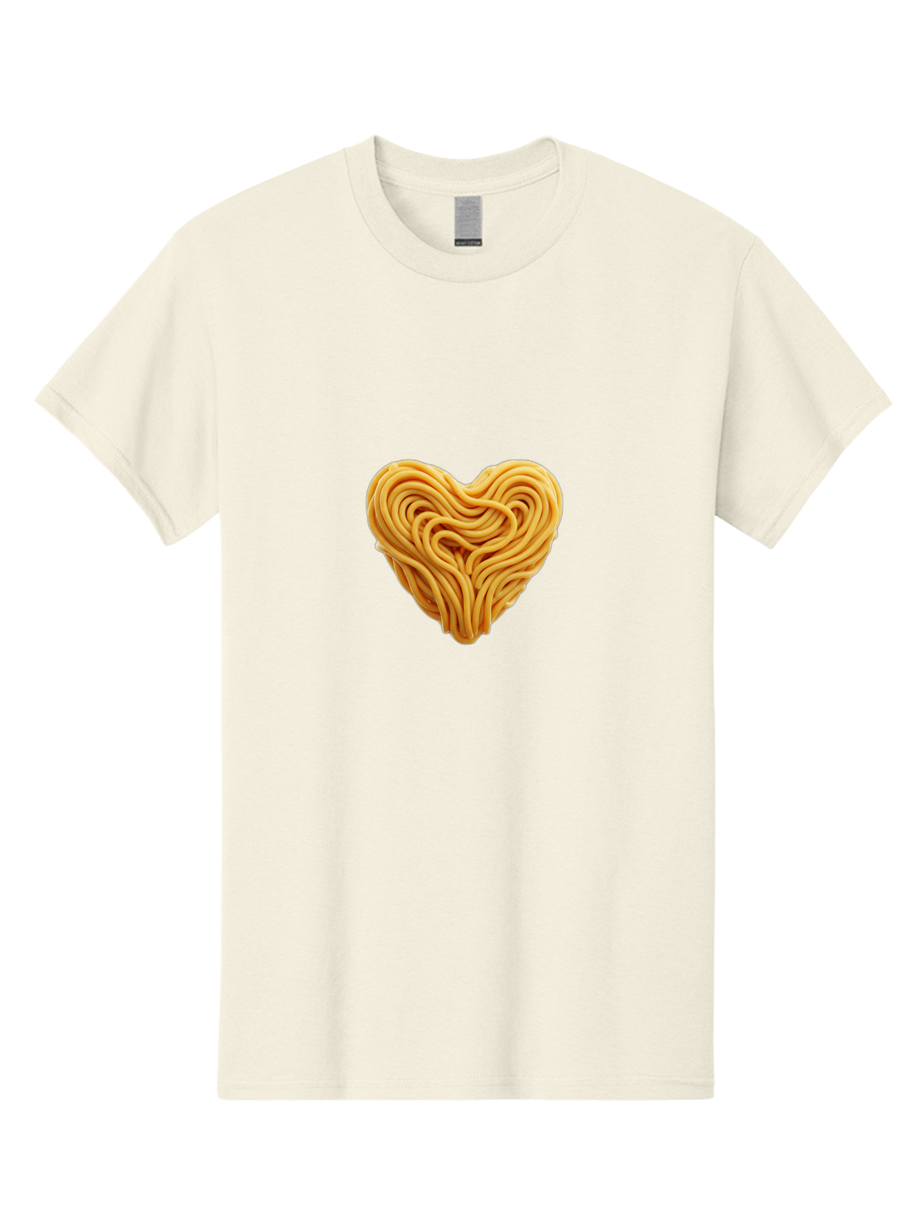 Noodles-Heart Men'S Graphic Tee, 100% Cotton, Comfortable Casual Summer Wear, Machine Washable, Heart Shaped Noodles, Creative Food Art, Noodle Design, Heart Made Of Noodles, Food Creativity, Unique Culinary Art, Noodle Heart, Food Styling Bae568 13