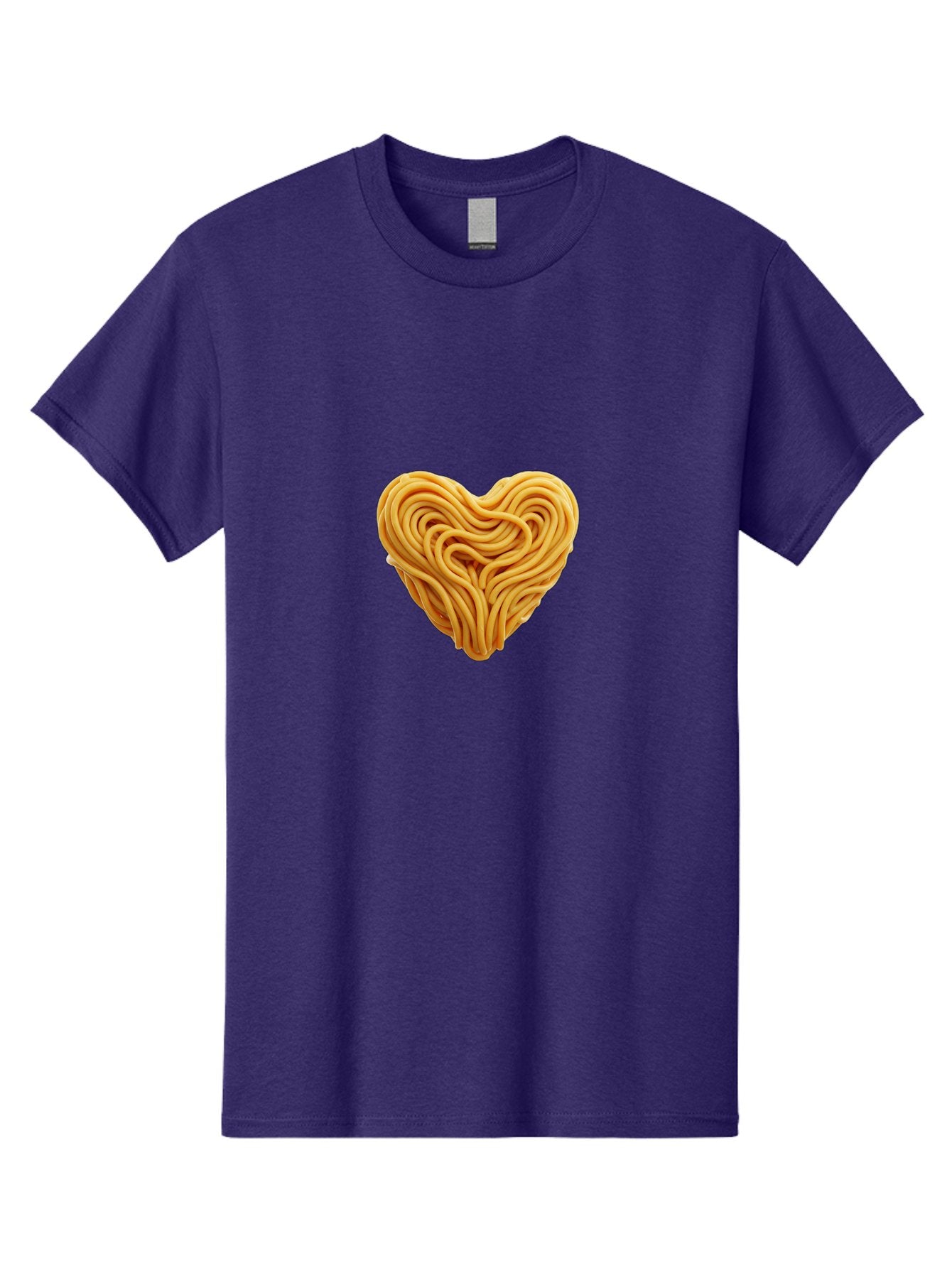 Noodles-Heart Men'S Graphic Tee, 100% Cotton, Comfortable Casual Summer Wear, Machine Washable, Heart Shaped Noodles, Creative Food Art, Noodle Design, Heart Made Of Noodles, Food Creativity, Unique Culinary Art, Noodle Heart, Food Styling Bae568 11