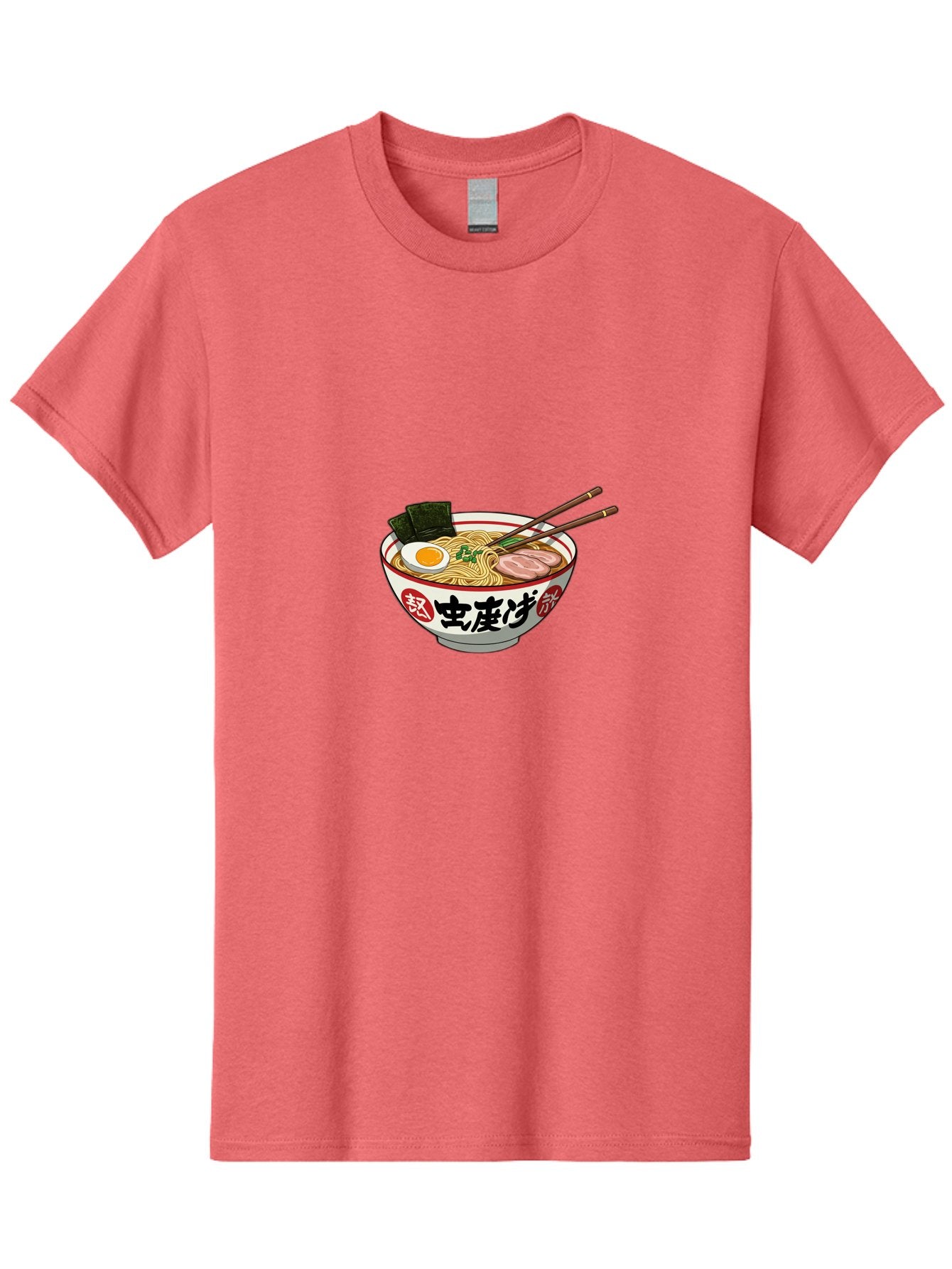 Noodles-Ramen Men'S Graphic Tee, 100% Cotton, Comfortable Casual Summer Wear, Machine Washable, Ramen With Egg, Pork Slices, Seaweed, Chopsticks, Japanese Cuisine, Noodle Soup, Savory Dish, Asian Food, Delicious Meal Bae569 13
