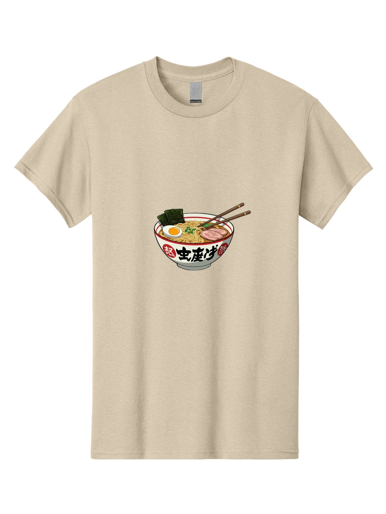 Noodles-Ramen Men'S Graphic Tee, 100% Cotton, Comfortable Casual Summer Wear, Machine Washable, Ramen With Egg, Pork Slices, Seaweed, Chopsticks, Japanese Cuisine, Noodle Soup, Savory Dish, Asian Food, Delicious Meal Bae569 14