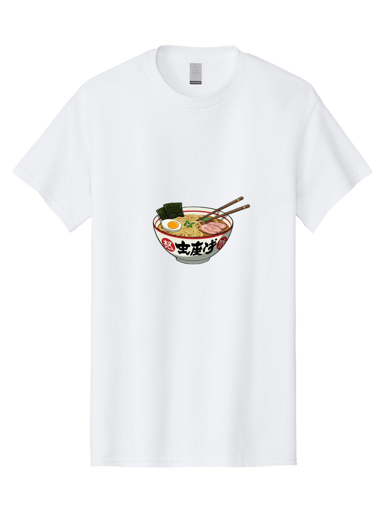 Noodles-Ramen Men'S Graphic Tee, 100% Cotton, Comfortable Casual Summer Wear, Machine Washable, Ramen With Egg, Pork Slices, Seaweed, Chopsticks, Japanese Cuisine, Noodle Soup, Savory Dish, Asian Food, Delicious Meal Bae569 9