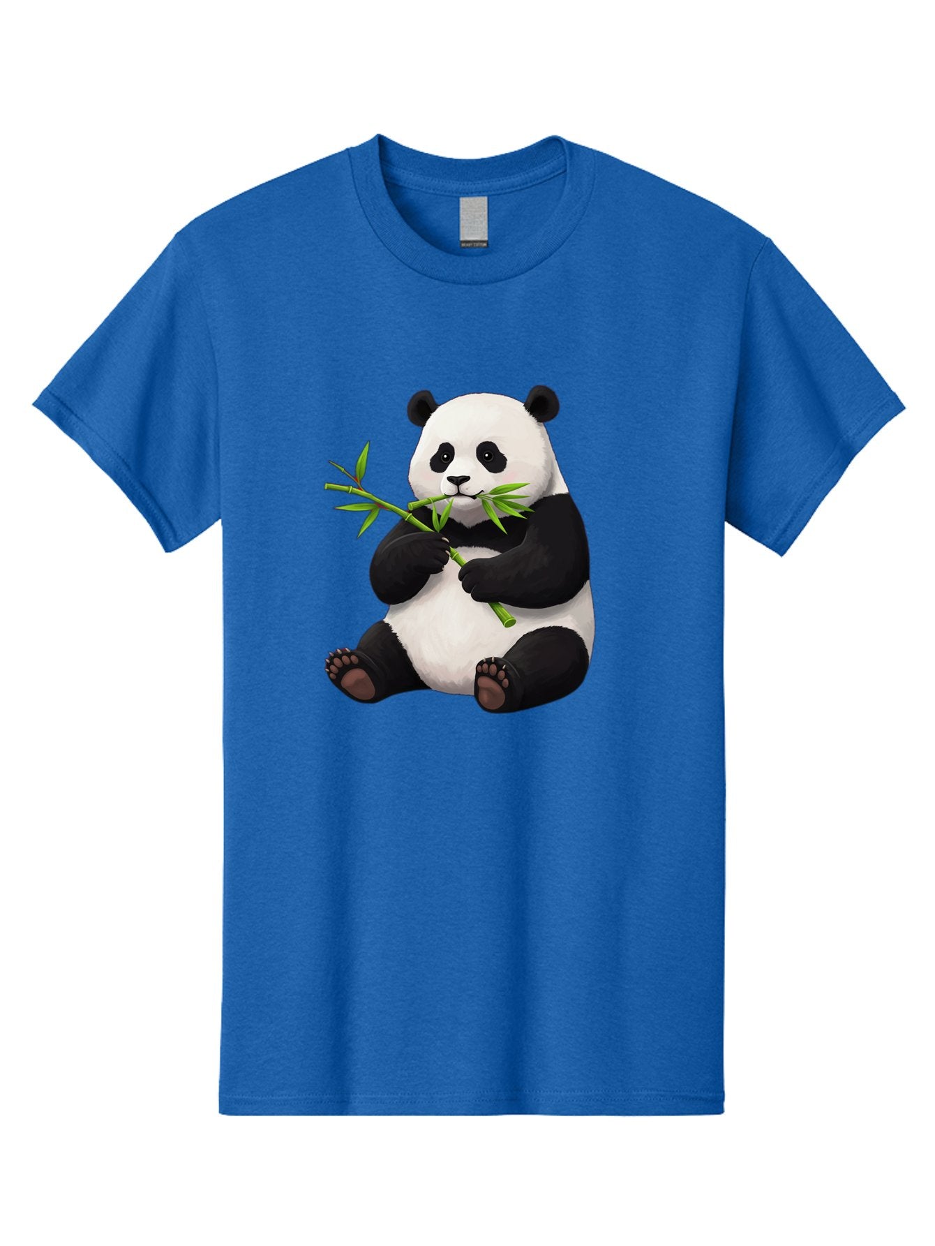 Panda-1 Men'S Graphic Tee, 100% Cotton, Comfortable Casual Summer Wear, Machine Washable, Panda Eating Bamboo, Cartoon Panda, Cute Panda, Adorable Animal, Bamboo Shoots, Black And White Panda, Sitting Panda, Playful Bear, Bamboo Leaves, Bae573 13