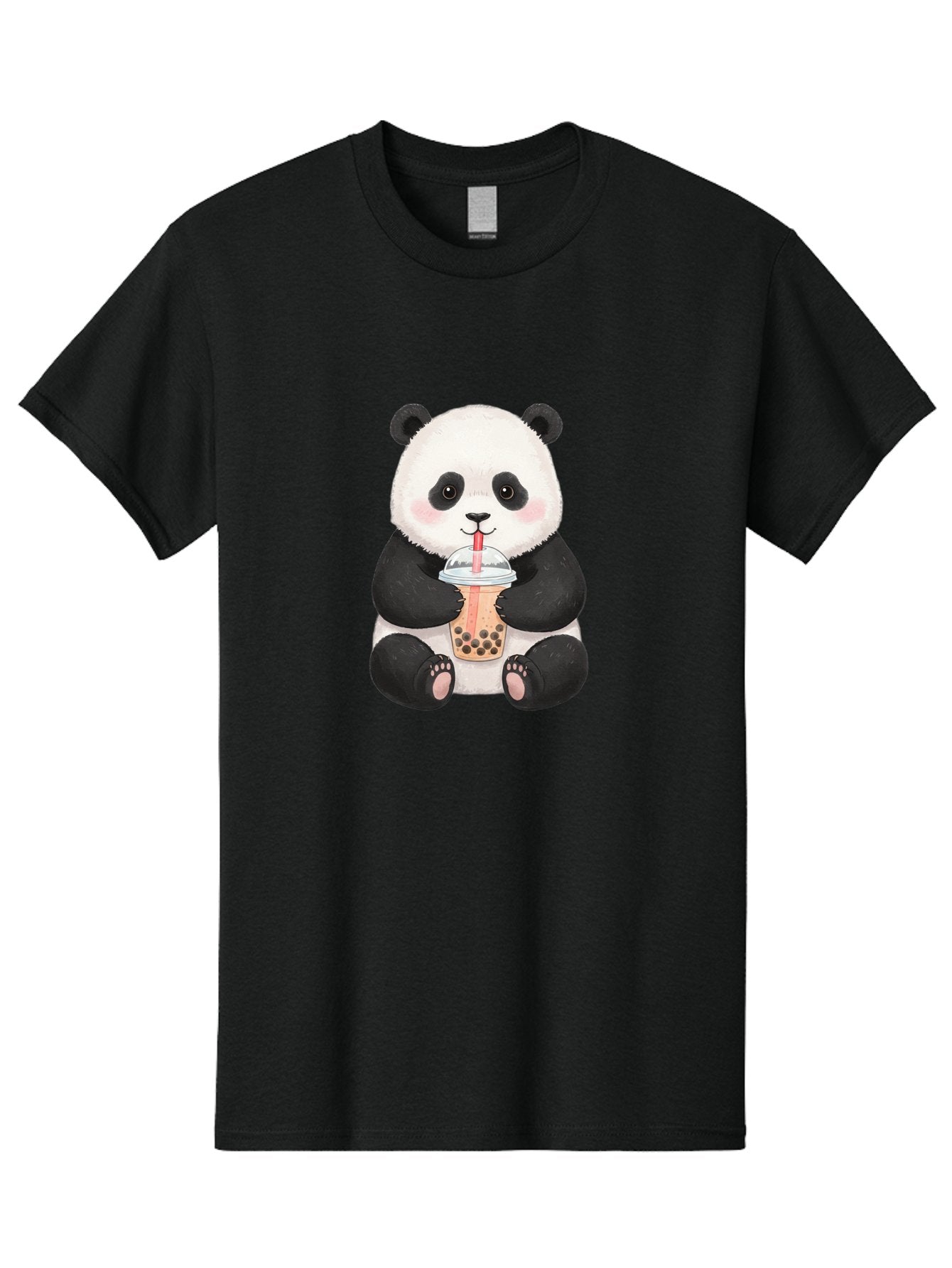 Panda-Drinking-Bubble-Tea-1 Men'S Graphic Tee, 100% Cotton, Comfortable Casual Summer Wear, Machine Washable, Panda Drinking Bubble Tea, Bubble Tea, Cute Panda, Cartoon Panda, Boba Tea, Adorable Animal, Milk Tea, Kawaii Culture, Panda Bear Bae578 11