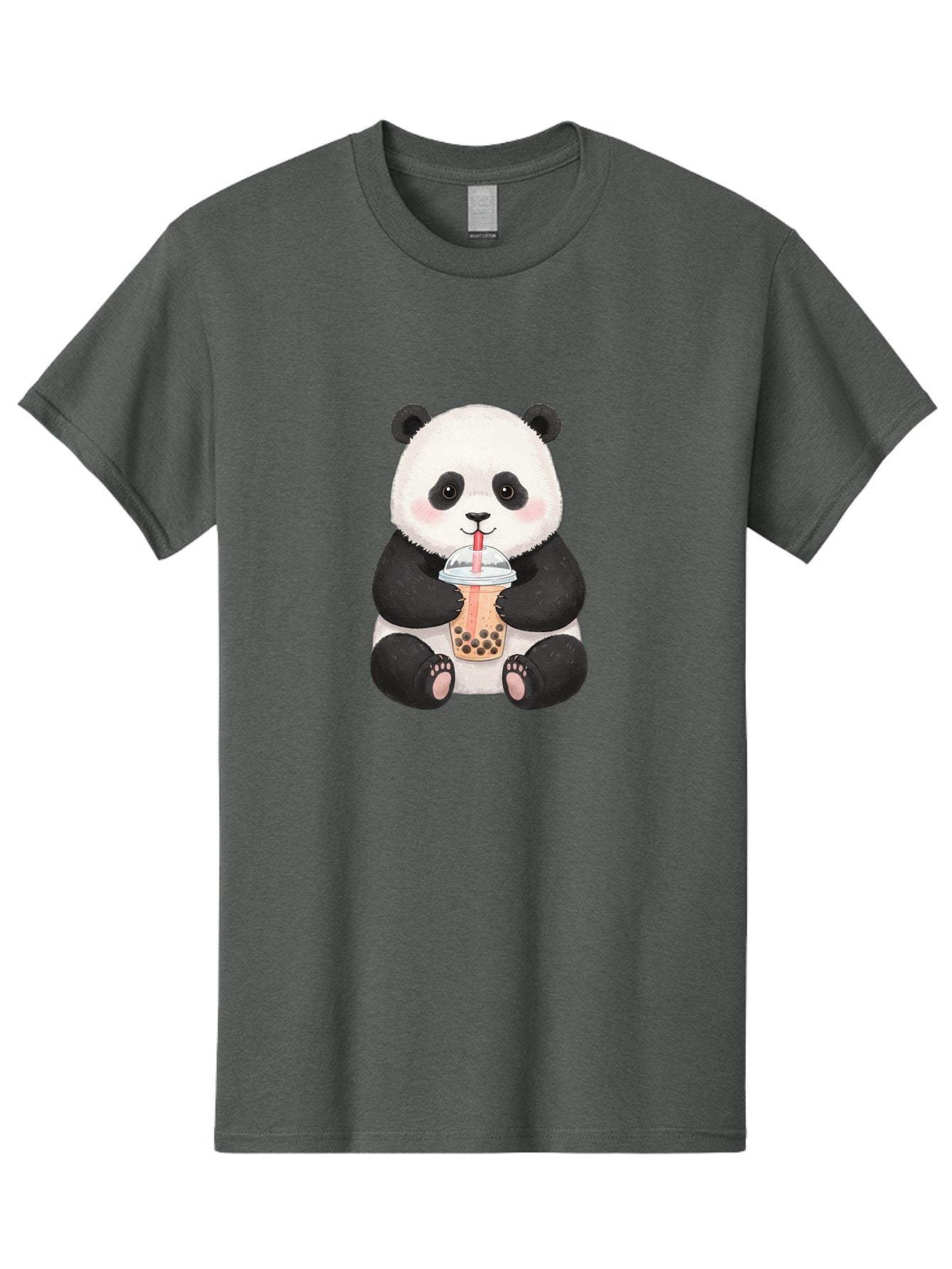 Panda-Drinking-Bubble-Tea-1 Men'S Graphic Tee, 100% Cotton, Comfortable Casual Summer Wear, Machine Washable, Panda Drinking Bubble Tea, Bubble Tea, Cute Panda, Cartoon Panda, Boba Tea, Adorable Animal, Milk Tea, Kawaii Culture, Panda Bear Bae578 10
