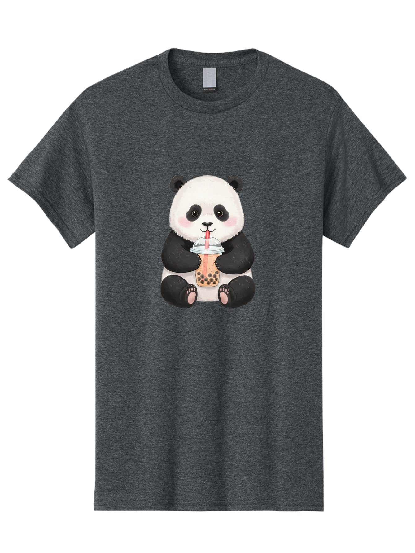 Panda-Drinking-Bubble-Tea-1 Men'S Graphic Tee, 100% Cotton, Comfortable Casual Summer Wear, Machine Washable, Panda Drinking Bubble Tea, Bubble Tea, Cute Panda, Cartoon Panda, Boba Tea, Adorable Animal, Milk Tea, Kawaii Culture, Panda Bear Bae578 12