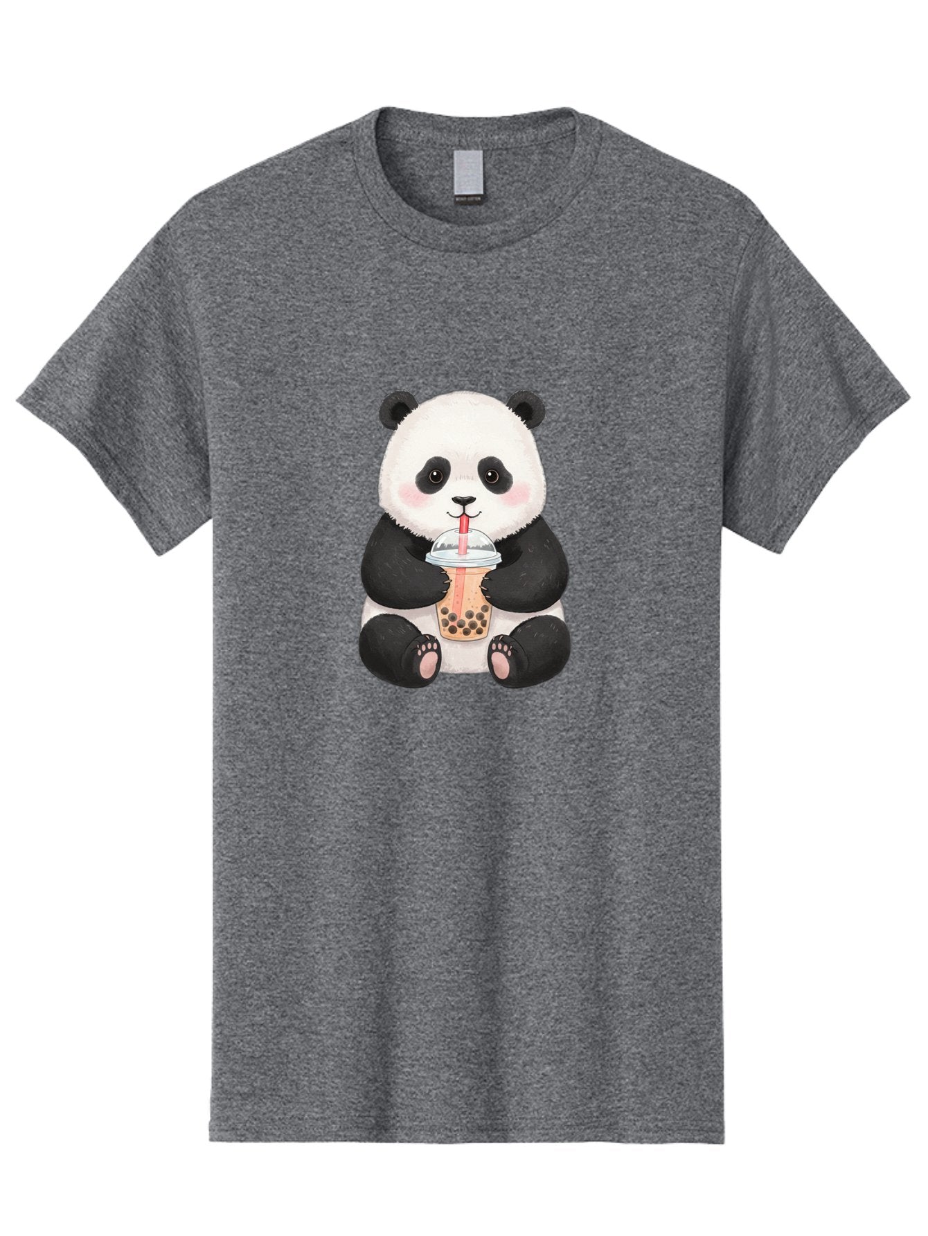 Panda-Drinking-Bubble-Tea-1 Men'S Graphic Tee, 100% Cotton, Comfortable Casual Summer Wear, Machine Washable, Panda Drinking Bubble Tea, Bubble Tea, Cute Panda, Cartoon Panda, Boba Tea, Adorable Animal, Milk Tea, Kawaii Culture, Panda Bear Bae578 14