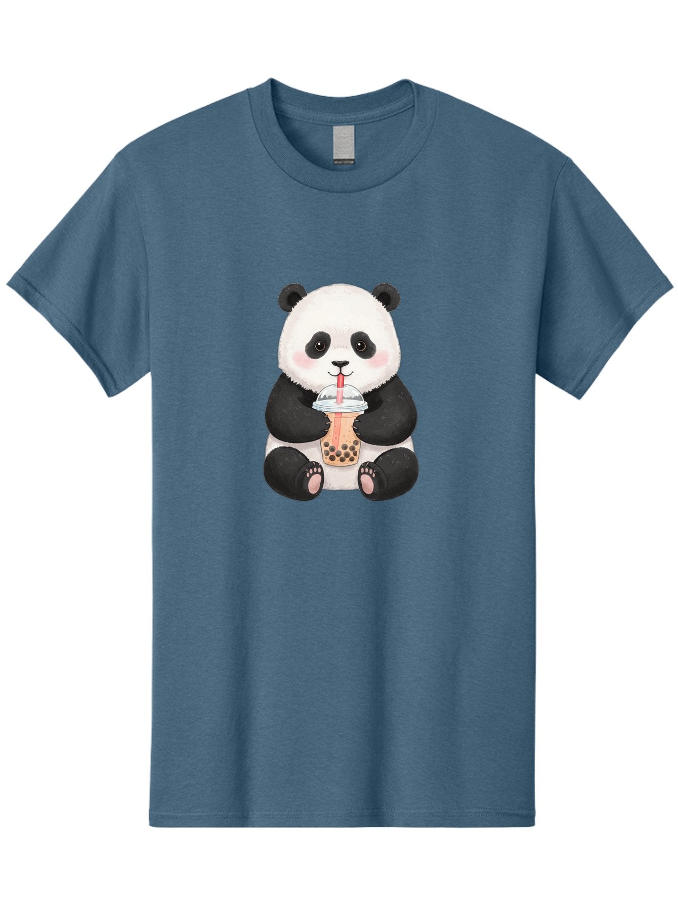Panda-Drinking-Bubble-Tea-1 Men'S Graphic Tee, 100% Cotton, Comfortable Casual Summer Wear, Machine Washable, Panda Drinking Bubble Tea, Bubble Tea, Cute Panda, Cartoon Panda, Boba Tea, Adorable Animal, Milk Tea, Kawaii Culture, Panda Bear Bae578 4