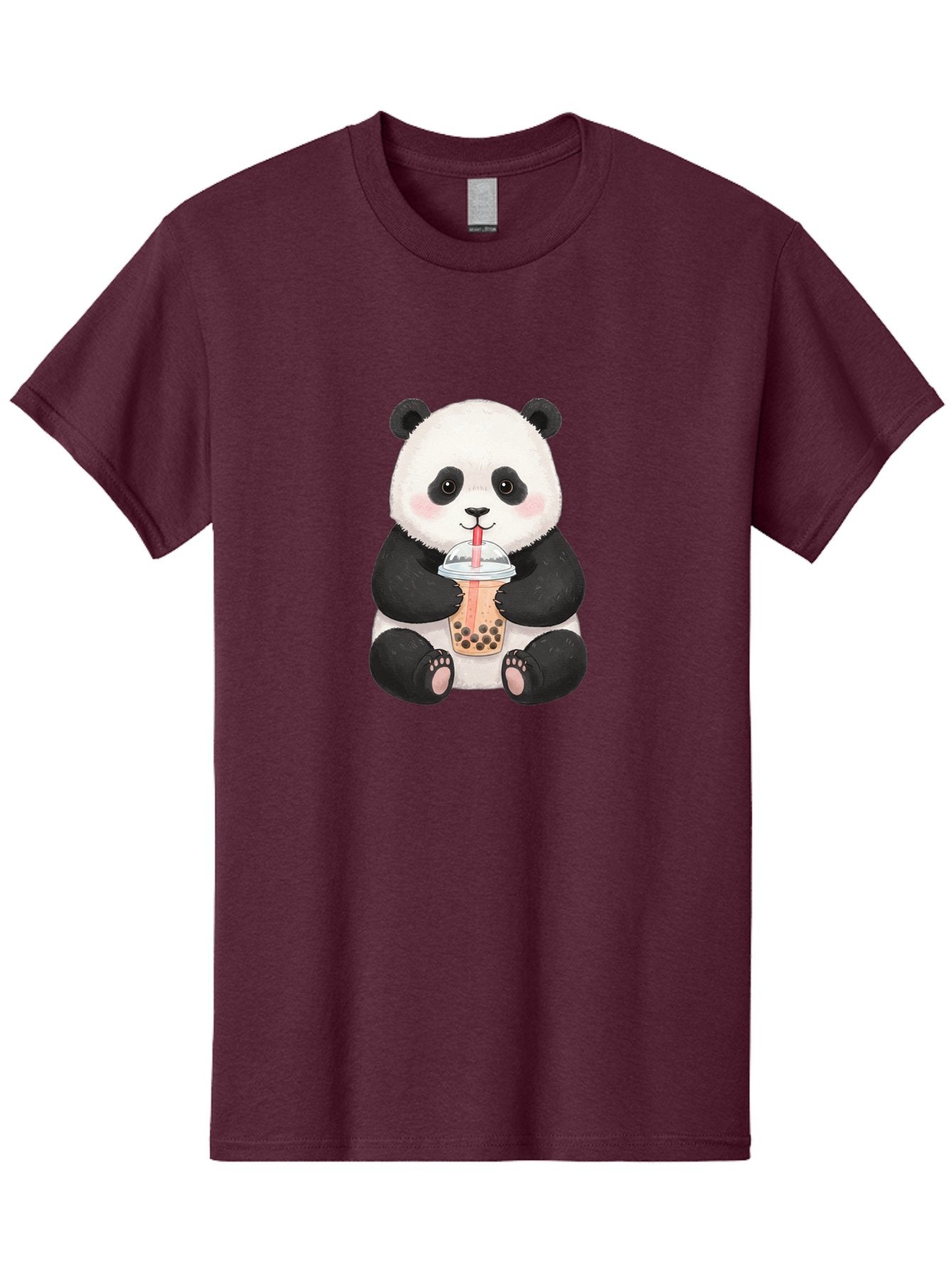 Panda-Drinking-Bubble-Tea-1 Men'S Graphic Tee, 100% Cotton, Comfortable Casual Summer Wear, Machine Washable, Panda Drinking Bubble Tea, Bubble Tea, Cute Panda, Cartoon Panda, Boba Tea, Adorable Animal, Milk Tea, Kawaii Culture, Panda Bear Bae578