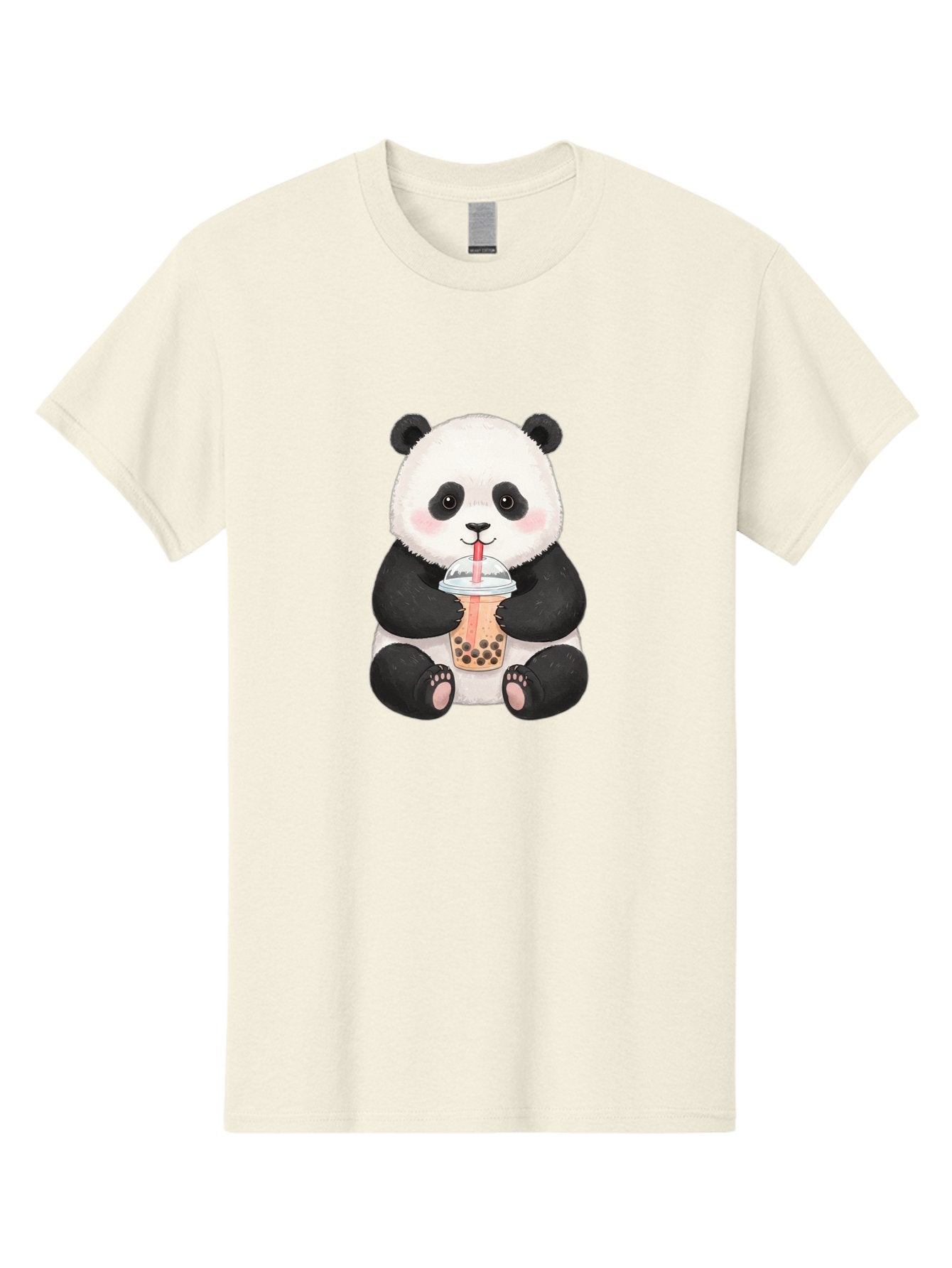 Panda-Drinking-Bubble-Tea-1 Men'S Graphic Tee, 100% Cotton, Comfortable Casual Summer Wear, Machine Washable, Panda Drinking Bubble Tea, Bubble Tea, Cute Panda, Cartoon Panda, Boba Tea, Adorable Animal, Milk Tea, Kawaii Culture, Panda Bear Bae578 6