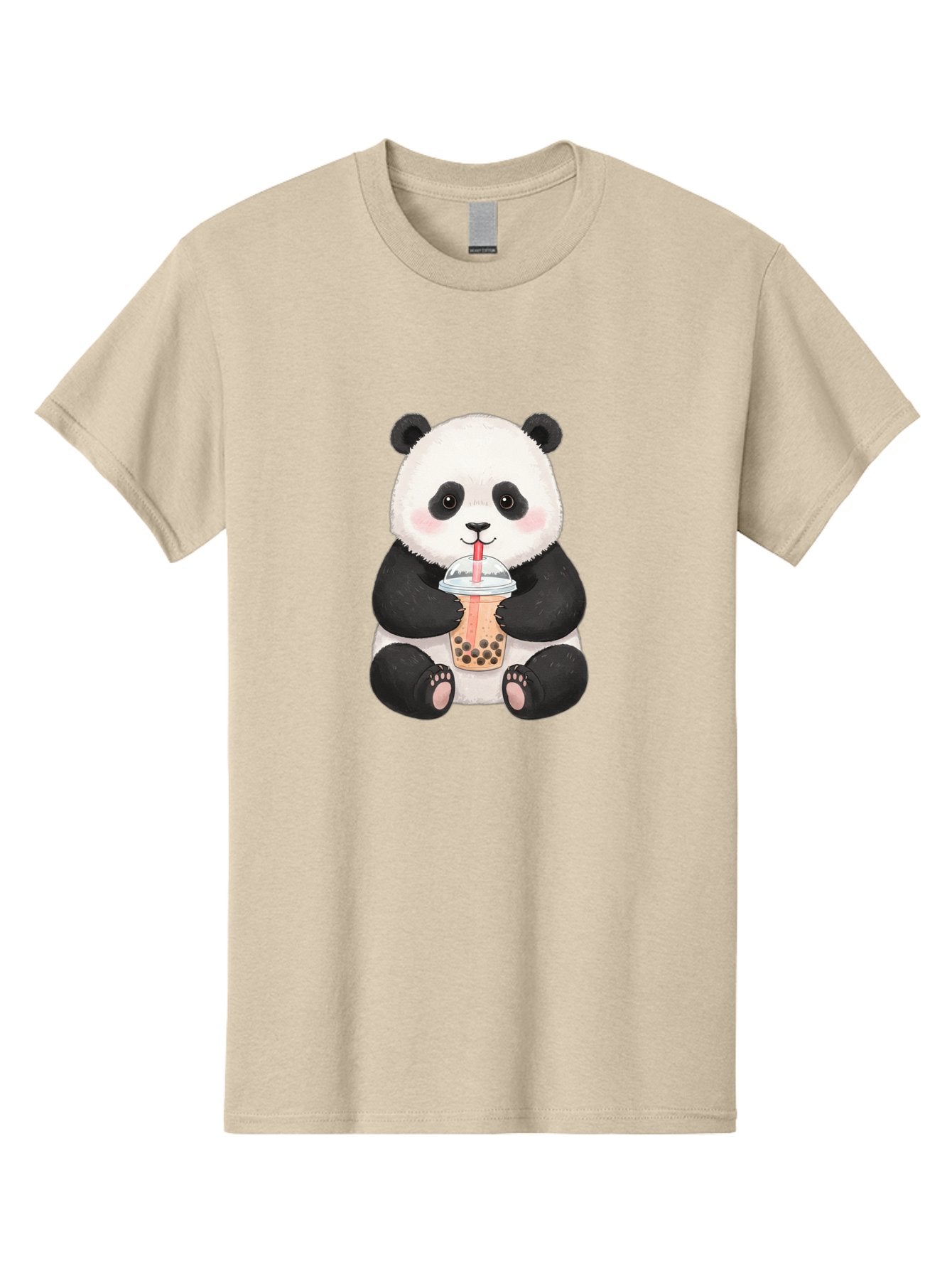 Panda-Drinking-Bubble-Tea-1 Men'S Graphic Tee, 100% Cotton, Comfortable Casual Summer Wear, Machine Washable, Panda Drinking Bubble Tea, Bubble Tea, Cute Panda, Cartoon Panda, Boba Tea, Adorable Animal, Milk Tea, Kawaii Culture, Panda Bear Bae578 13