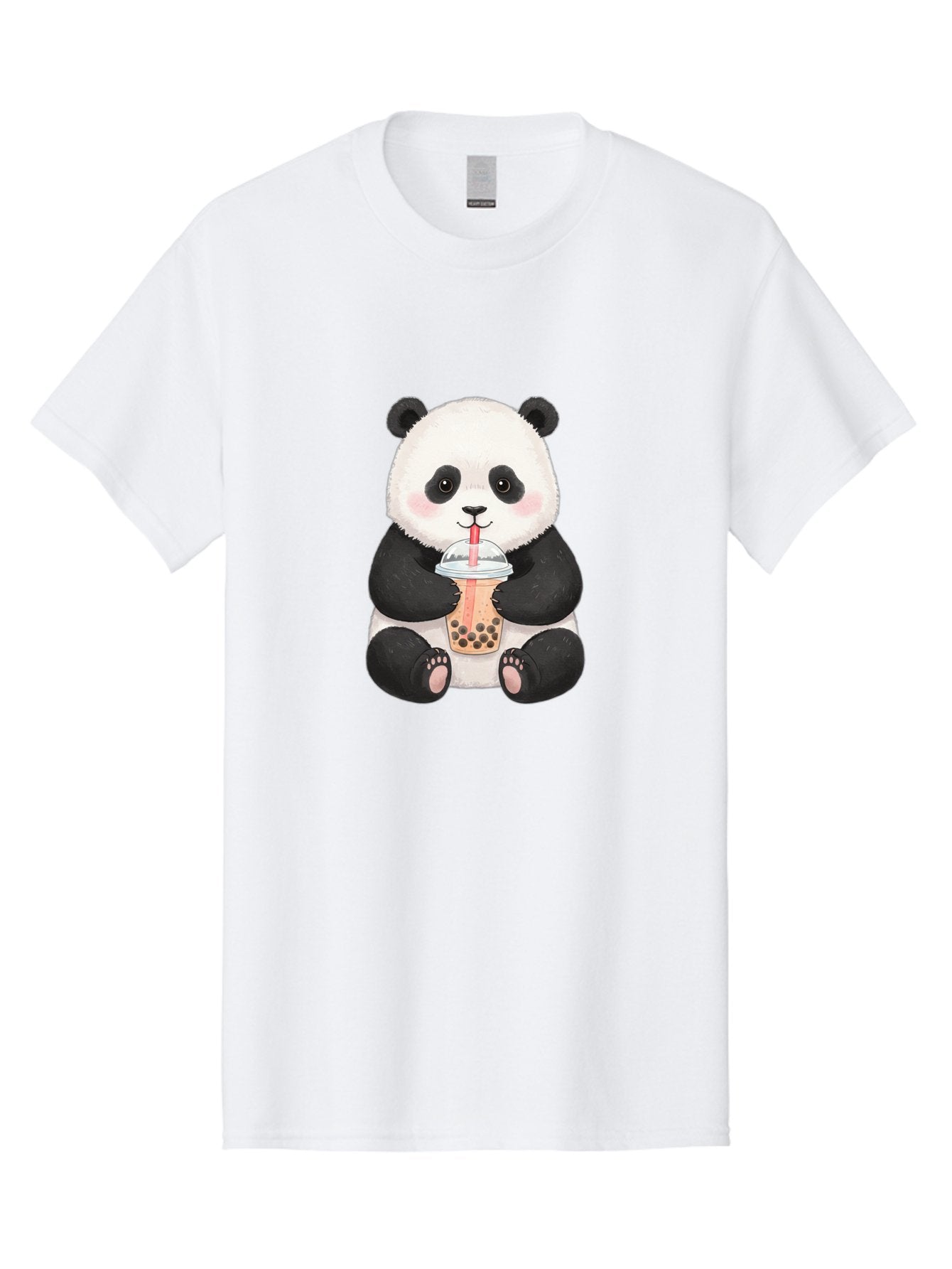 Panda-Drinking-Bubble-Tea-1 Men'S Graphic Tee, 100% Cotton, Comfortable Casual Summer Wear, Machine Washable, Panda Drinking Bubble Tea, Bubble Tea, Cute Panda, Cartoon Panda, Boba Tea, Adorable Animal, Milk Tea, Kawaii Culture, Panda Bear Bae578 7