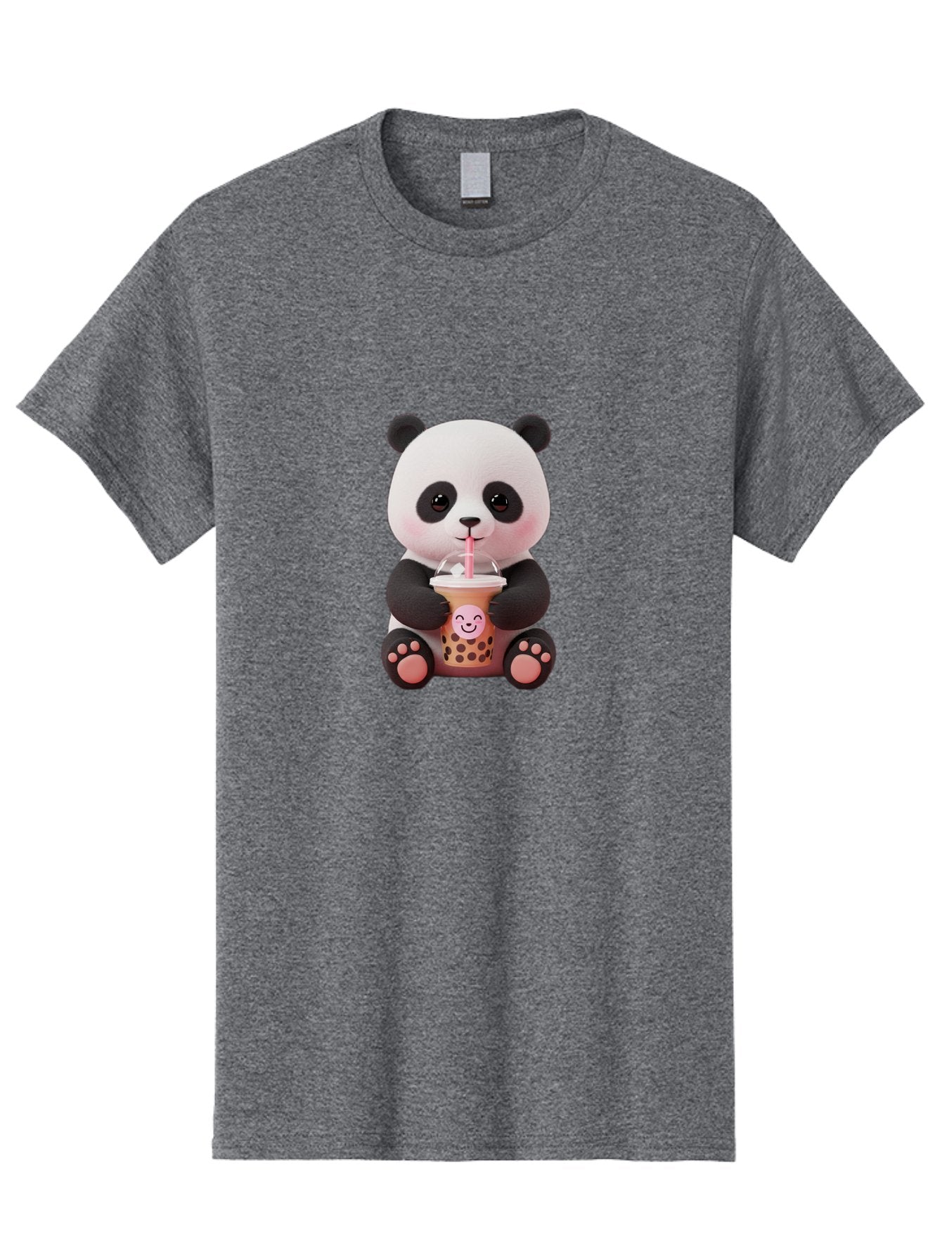 Panda-Drinking-Bubble-Tea-5 Men'S Graphic Tee, 100% Cotton, Comfortable Casual Summer Wear, Machine Washable, Cartoon Panda, Boba Tea, Bubble Tea, Adorable Animal, Kawaii Character, Milk Tea, Straw, Cute Design, Funny Illustration, Bae582 10